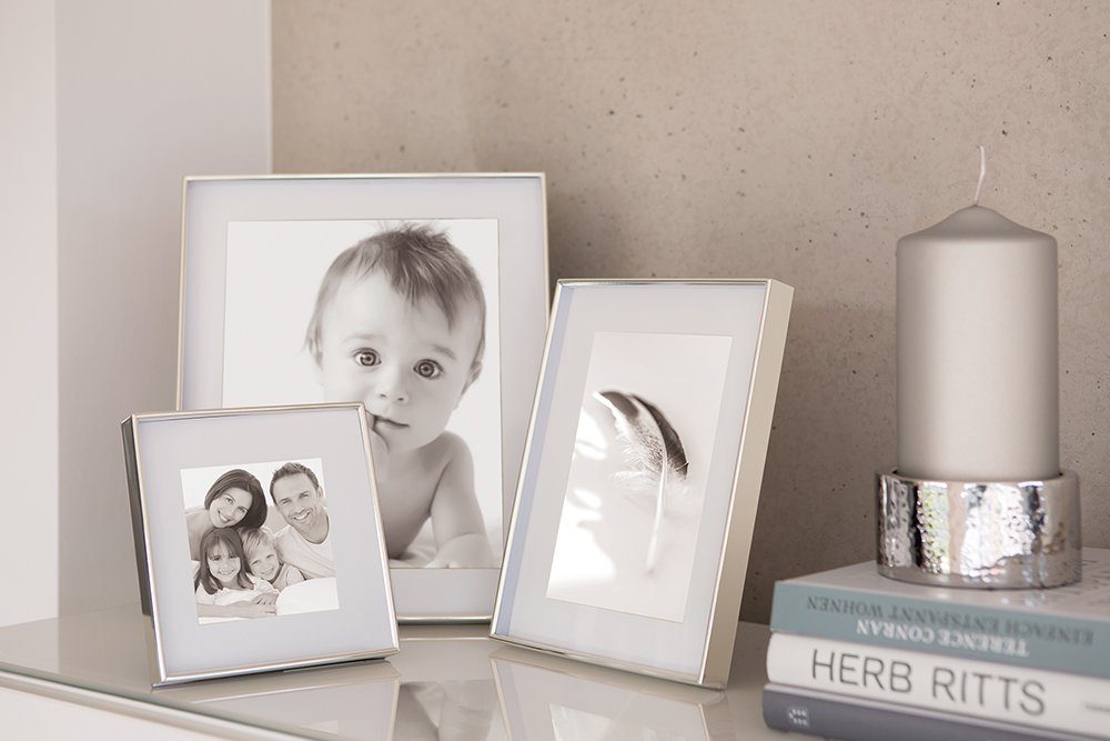 Fink Bilderrahmen KIM Bilderrahmen 13x18 cm - Glas/ Stahl/ versilbert - sil günstig online kaufen