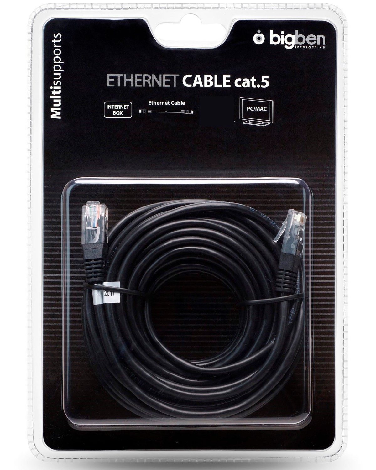 BigBen 10m Netzwerk-Kabel Cat 5e UTP RJ45 Gigabit LAN-Kabel, RJ45, Modular-Stecker-8p8c (10 cm), Patch-Kabel für LAN Ethernet Telekommunikation DSL Modem Router – Bild 4 von 4