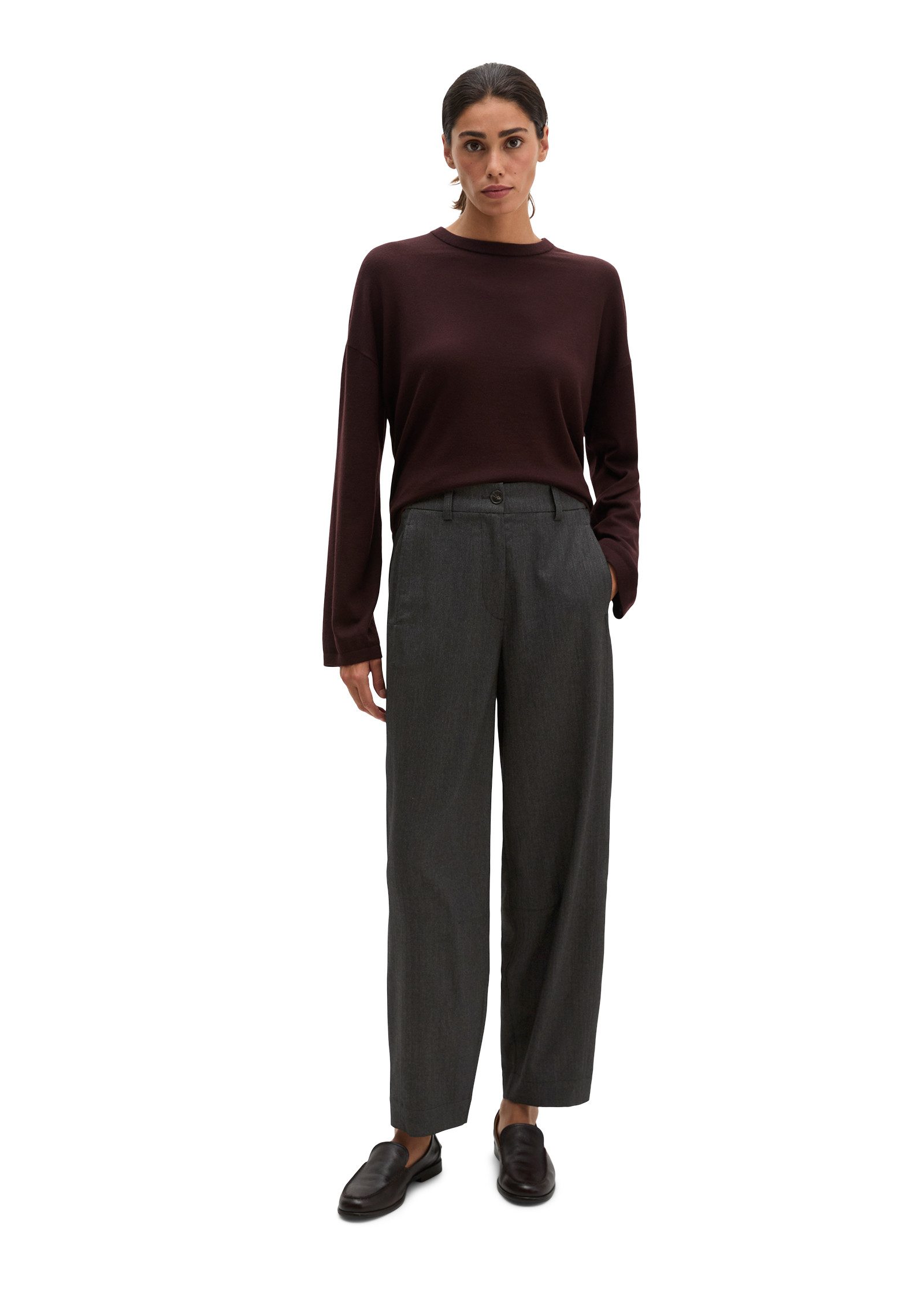 Marc O'Polo Stoffhose MINU BARREL in Woll-Optik, Barrel Fit – Bild 5 von 5