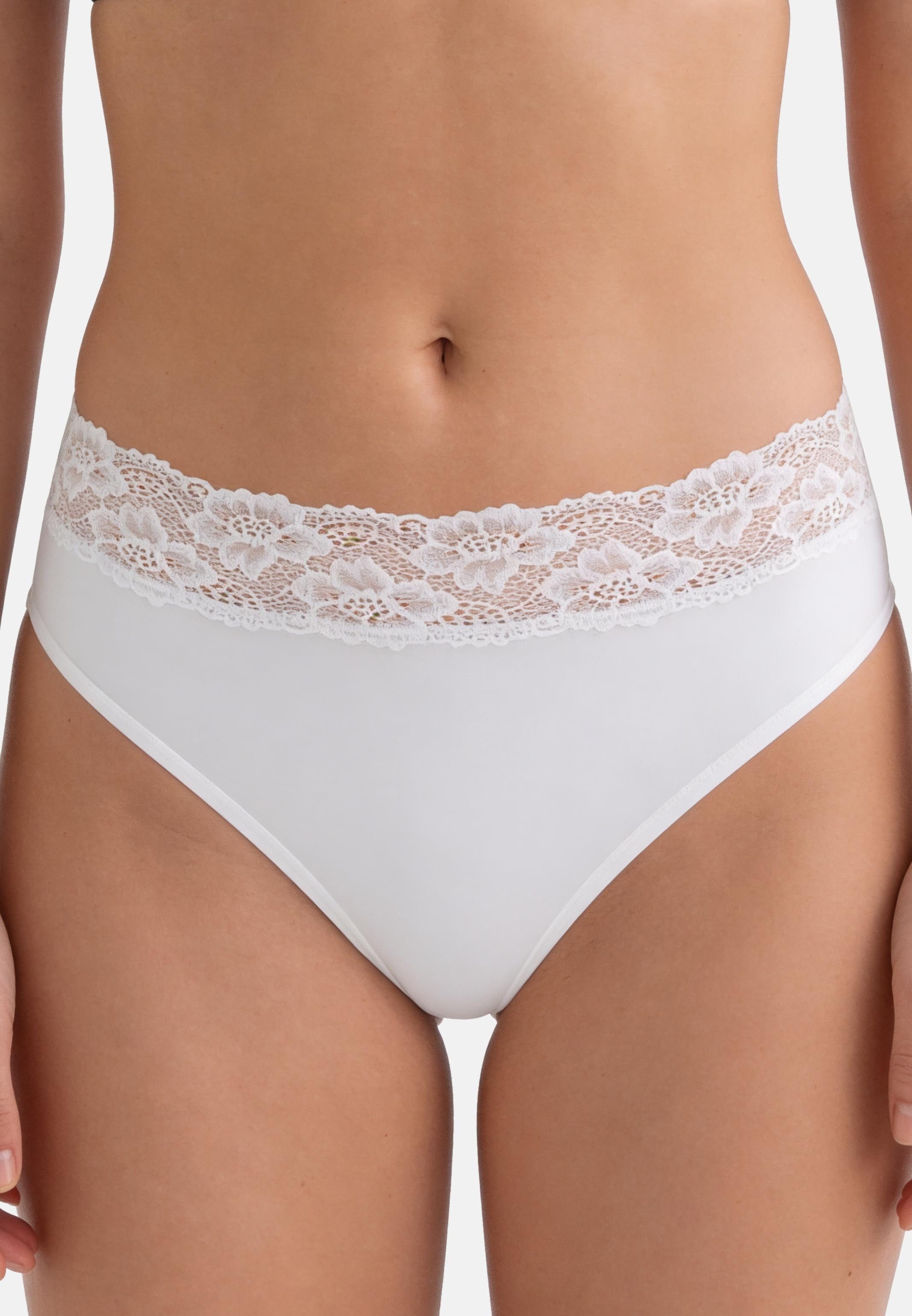 Nina Von C. Jazz-Pants Slips 3er Pack Slipboutique (Spar-Set, 3-St) Jazz Pants - Blickdicht - Mit breitem Spitzenbund