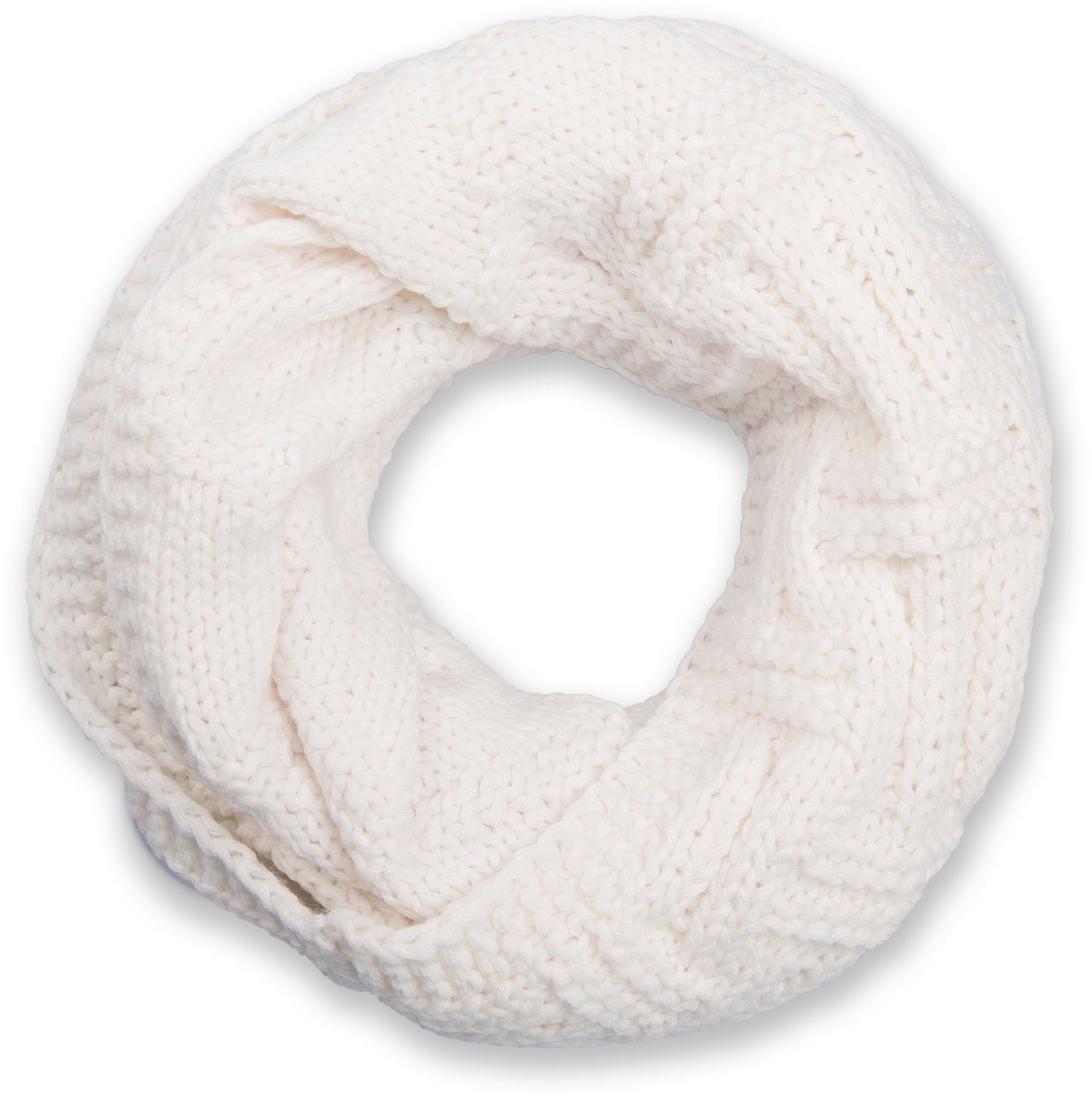 Strickschal Strick Loop mit Gitter und Rippenmuster