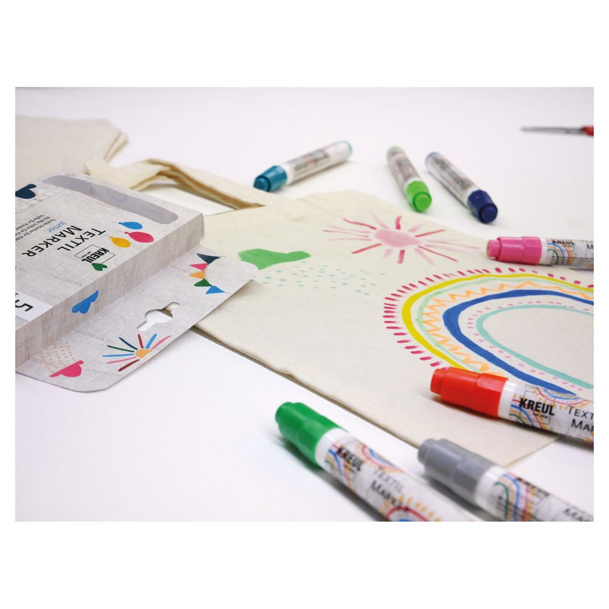 C. KREUL Textilmarker KREUL Textilmarker Junior medium 2-4mm 5 Stück Kartonetui