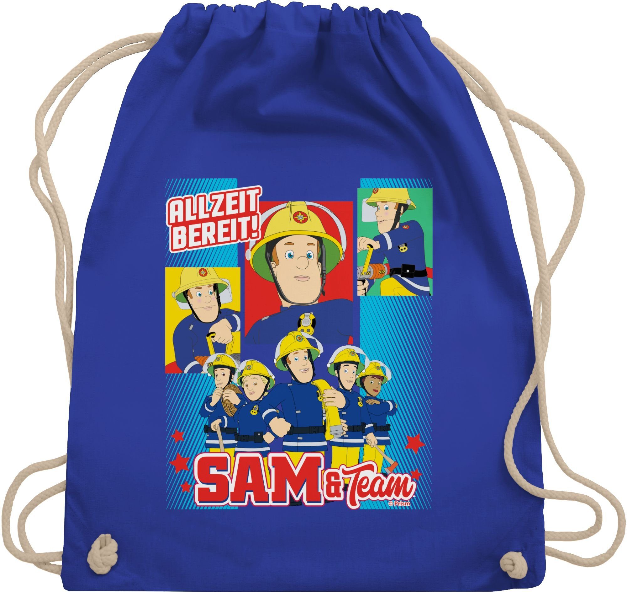 Shirtracer Turnbeutel Allzeit bereit! - Sam & Team, Feuerwehrmann Sam Tasche