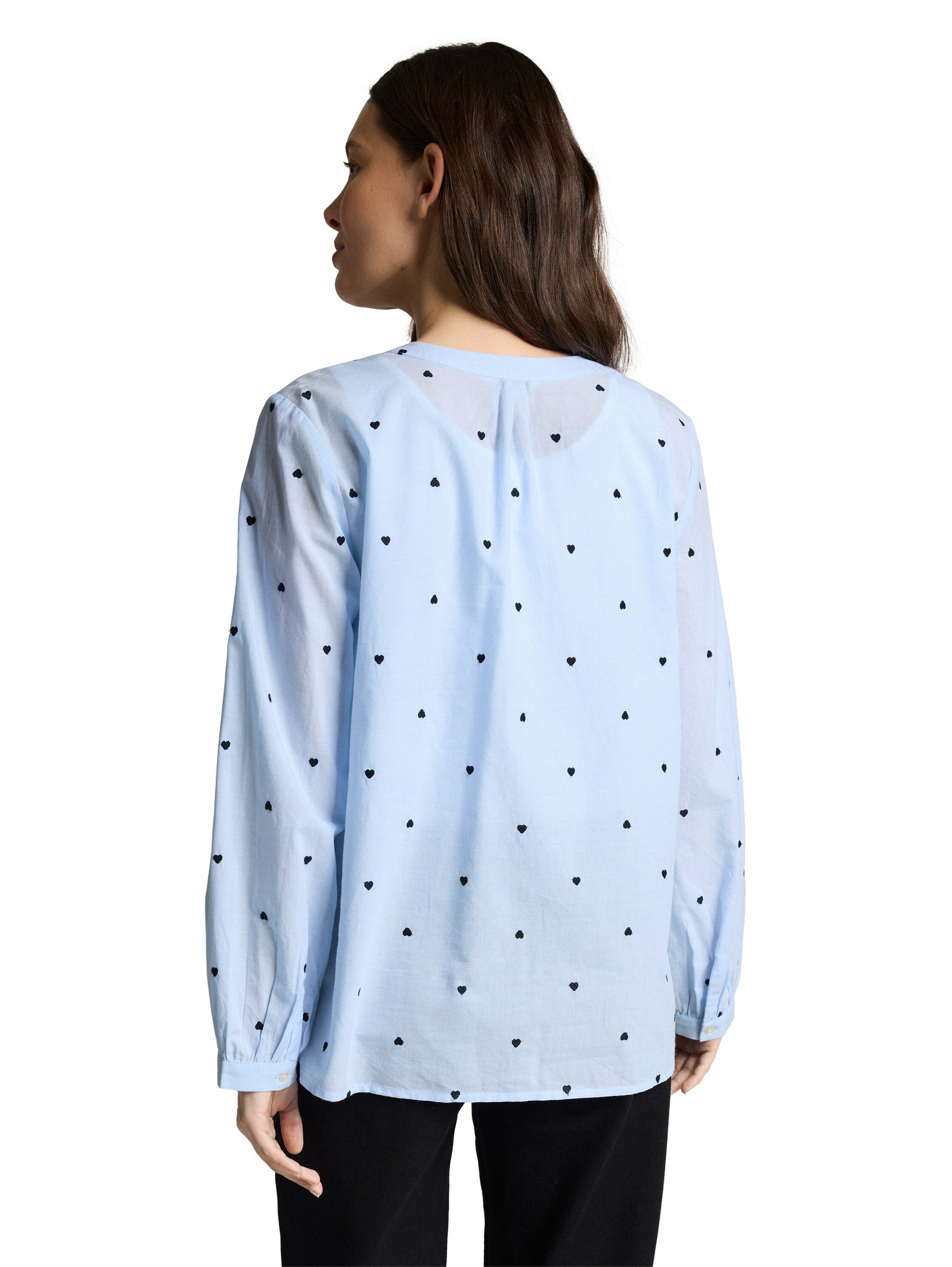 TOM TAILOR Klassische Bluse mit All-Over Print günstig online kaufen