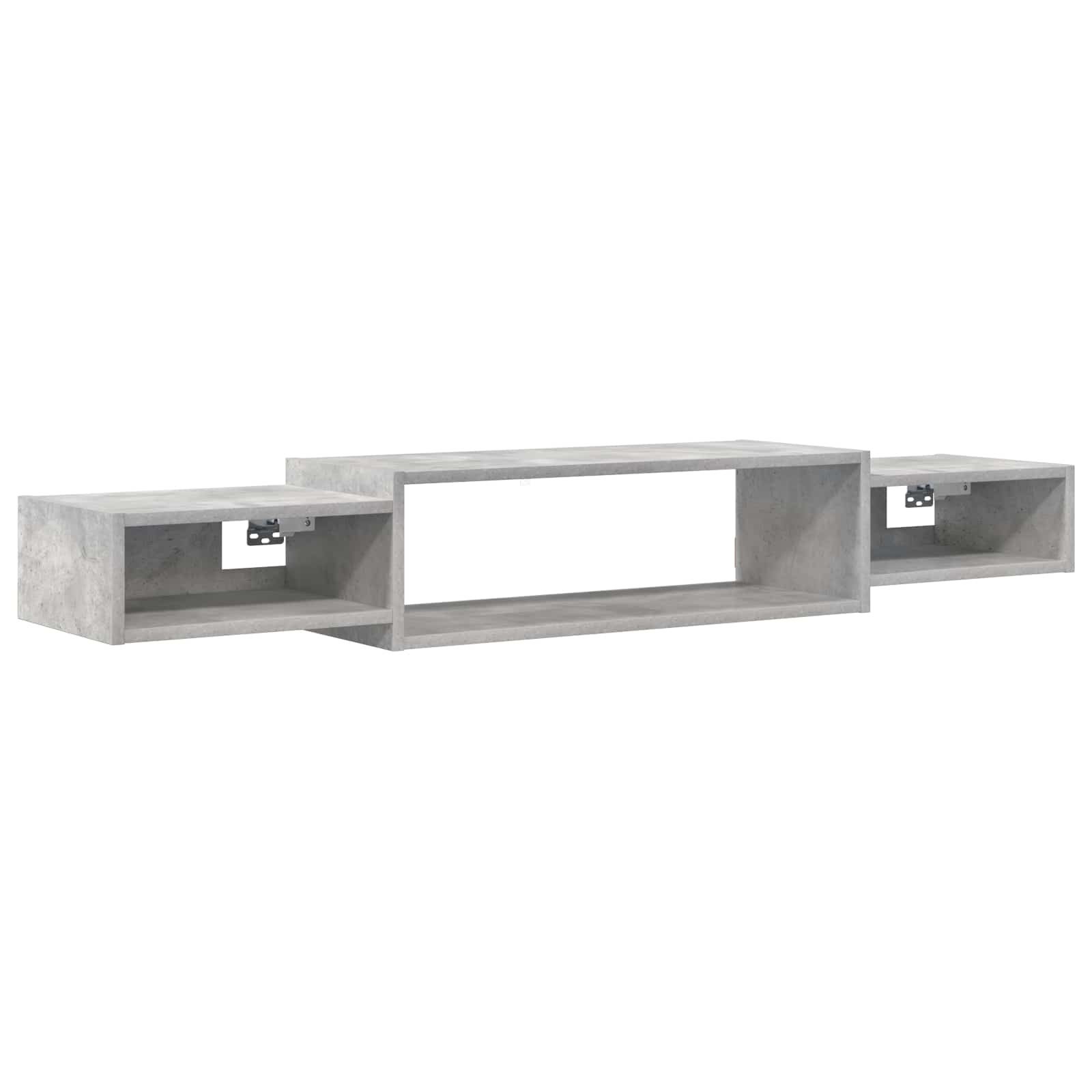 vidaXL Regal Wandmontierter TV-Schrank Wandhalterung Betongrau, 1-tlg.