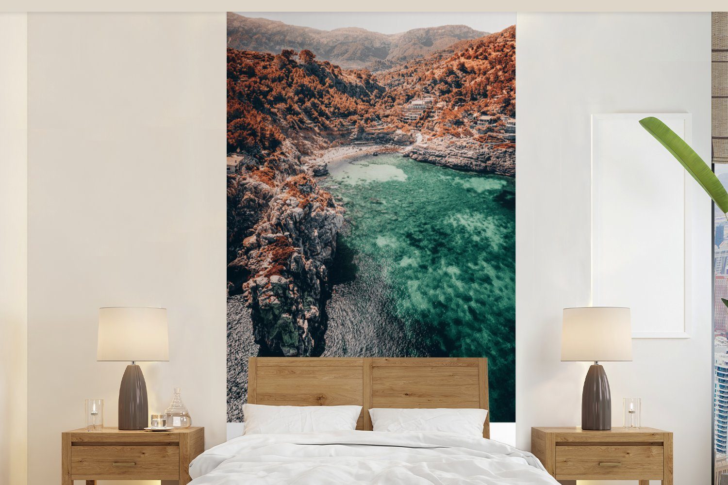 MuchoWow Fototapete Mallorca - Spanien - Natur, Matt, bedruckt, (2 St), Vliestapete für Wohnzimmer Schlafzimmer Küche, Fototapete