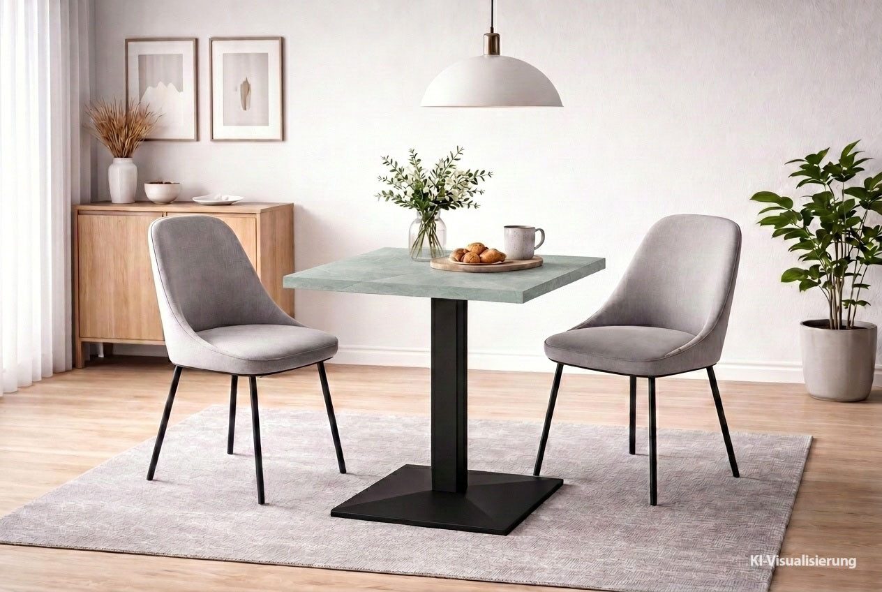 Mäusbacher Bistrotisch Big Bistro Metall, Quadrat-Säulengestell, eckige Platte BHT 70x75x70 cm
