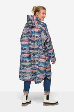 Laurasøn Funktionsjacke Funktions-Regencape Unisex Fische Print Kapuze