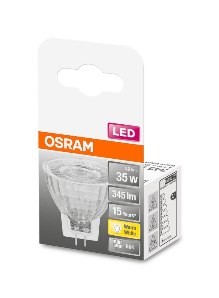 Osram LED-Leuchtmittel Osram LED Reflektor Star MR11 12V 35 GU4 4,2W, Nicht dimmbar