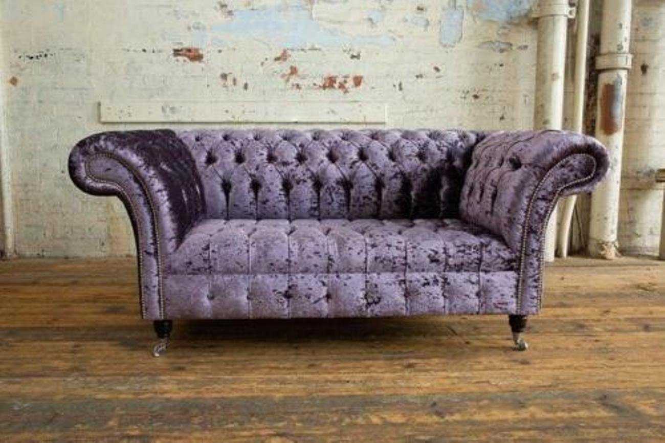 JVmoebel 2-Sitzer Chesterfield Textil Sofa 2 Sitzer Polster Sofas Design Luxus Couch