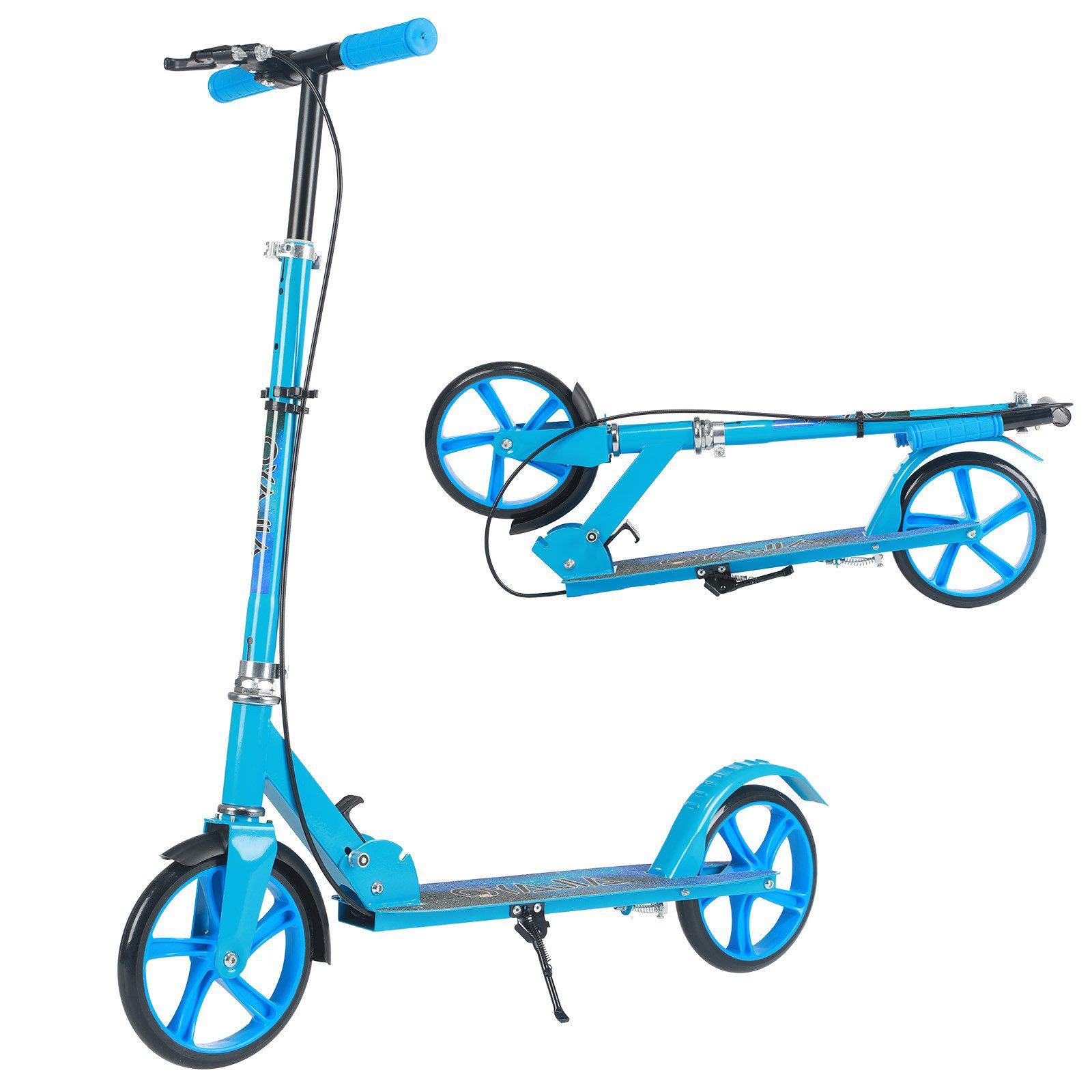oyajia Городской скутер Tretroller Kickroller Городской скутер Kinderroller Erwachsene Скутеры, (Faltbar Tret-Roller höhenverstellbarer Городской скутер), mit Klappfunktion, Kinderscooter mit PU Räder, 100kg belastbar