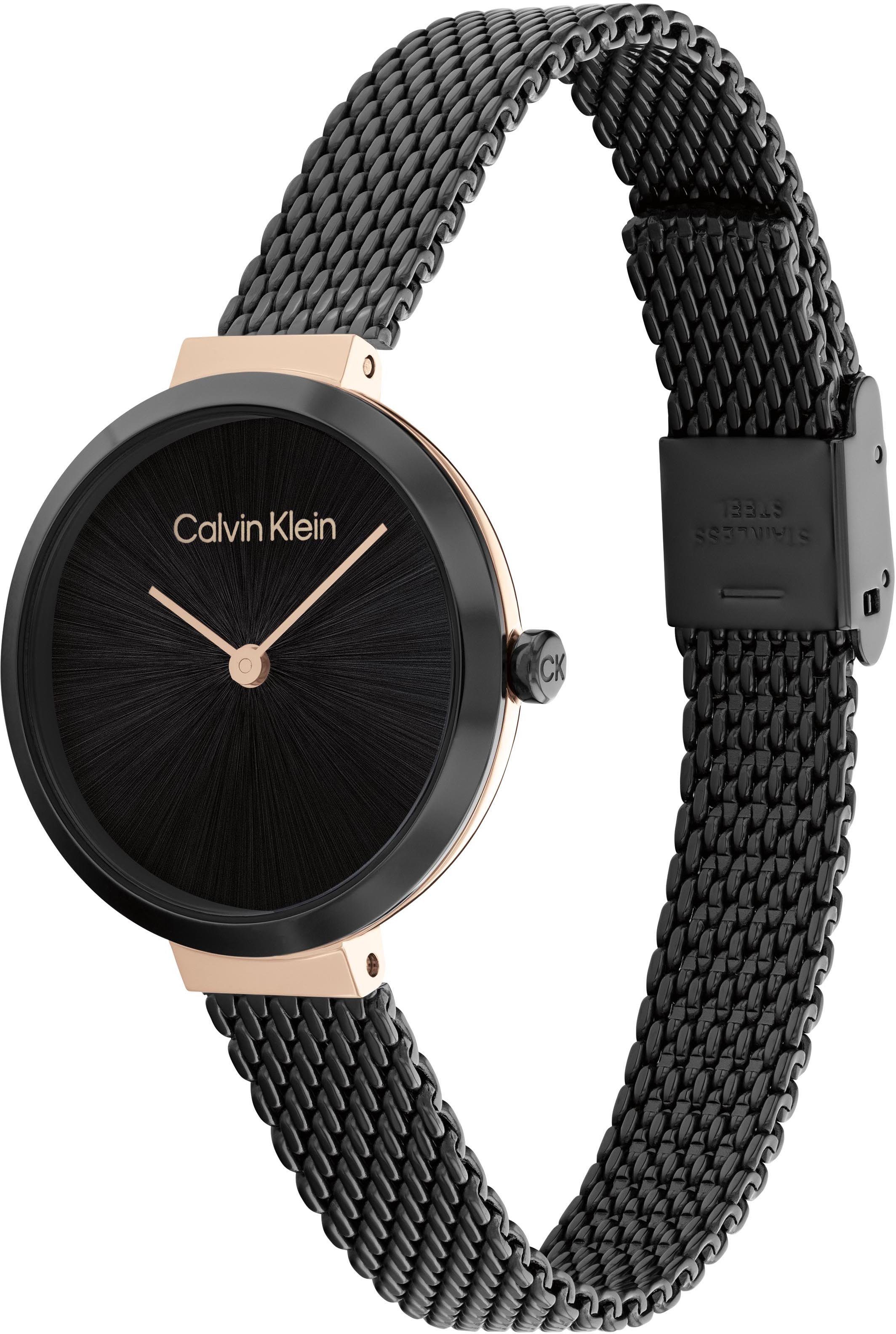 Calvin Klein mm, T 28 Bar Quarzuhr Minimalistic Mesh 25200084