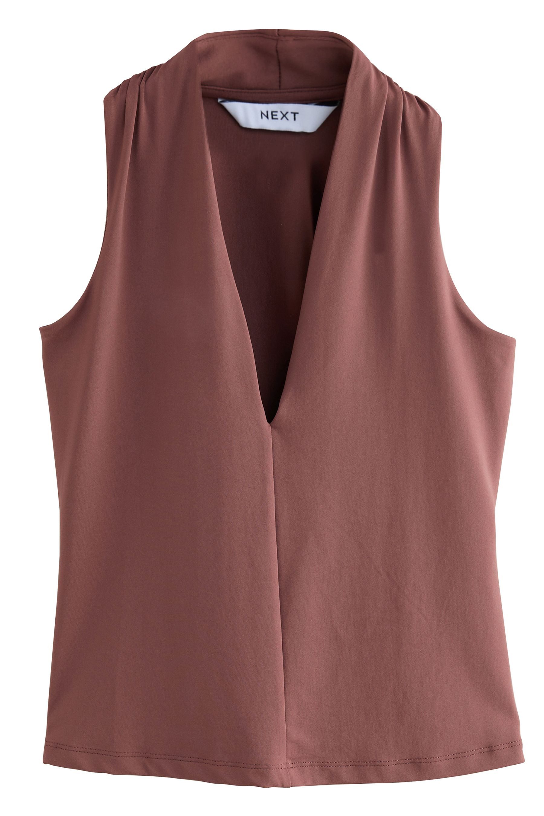 Next V-Shirt Ärmelloses Polyamid-Top mit tiefem V-Ausschnitt (1-tlg) günstig online kaufen