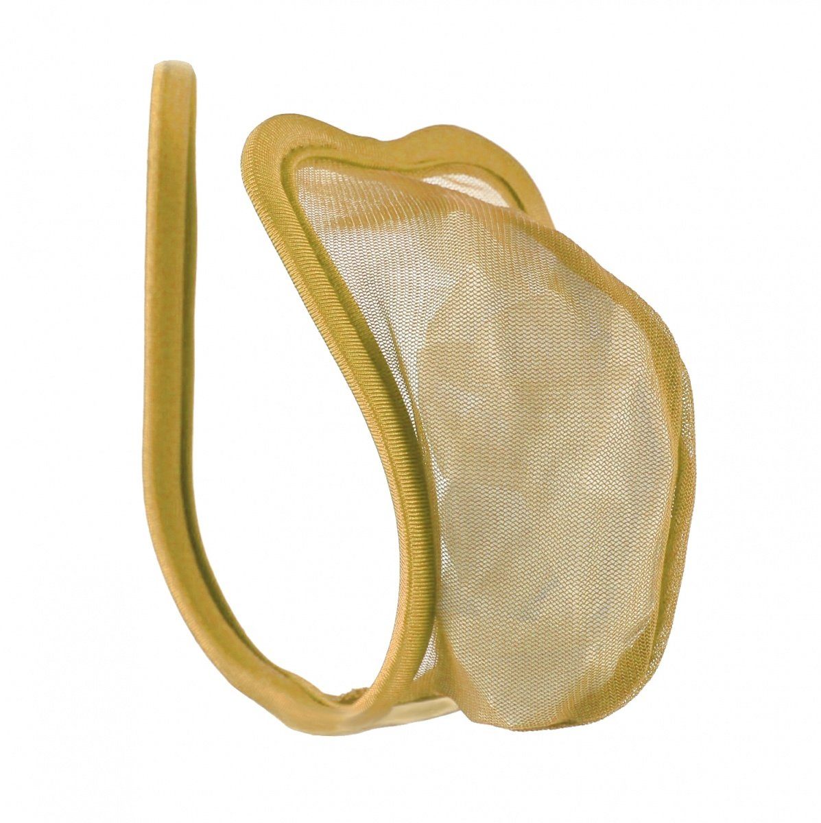 Tanga C-String Transparent Beige Panty Netz Borat Unterwäsche Dessous S/M/L