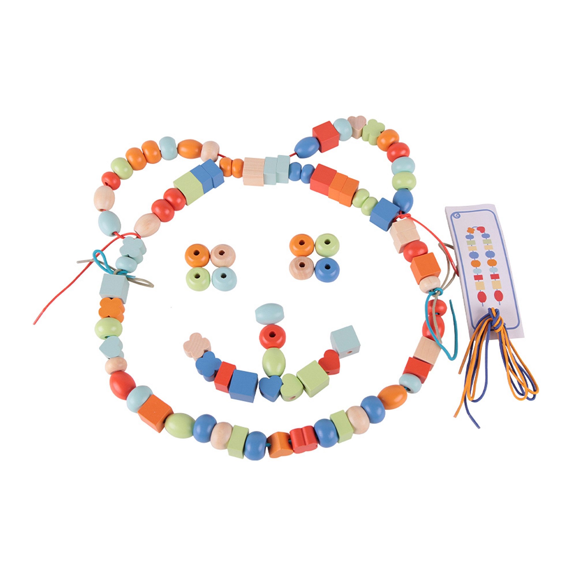 Classic World Lernspielzeug Classic World - Fädelkette Holzperlen - 30x20x2 günstig online kaufen