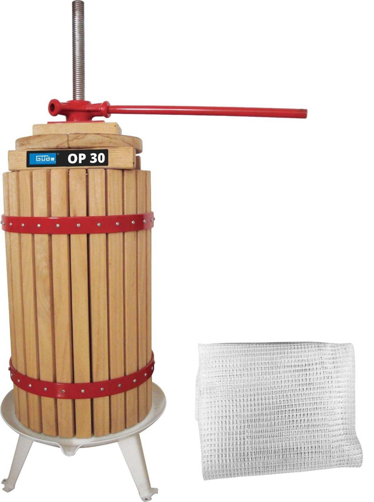 Güde Obstpresse 30018, Mechanisch,unbehand. Holz,lebensmittelechte Farbe