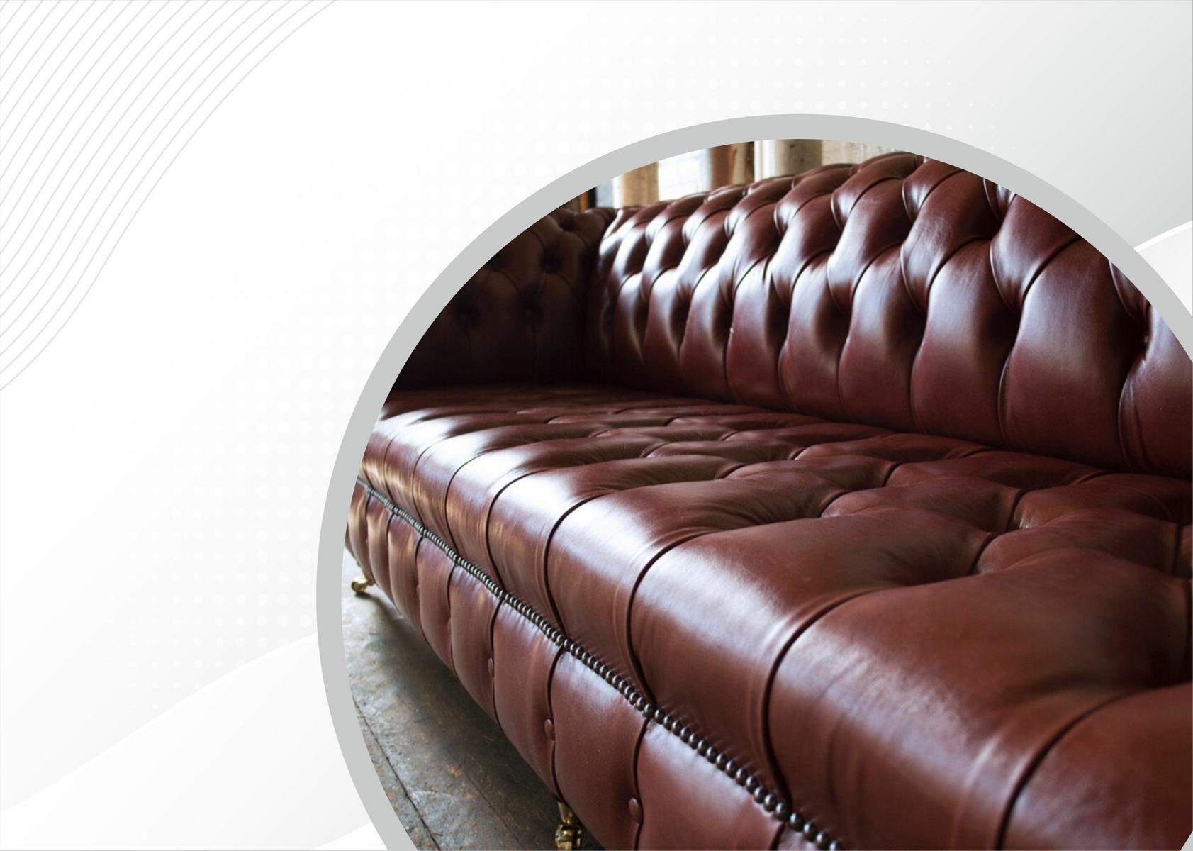 Sofa 4 Sitzer 265 Sofa Chesterfield-Sofa, Couch Chesterfield Design cm JVmoebel