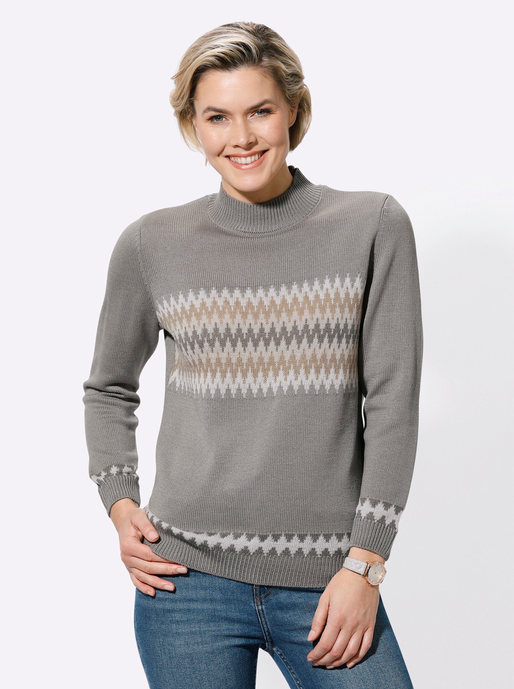 Witt Strickpullover Stehkragenpullover günstig online kaufen