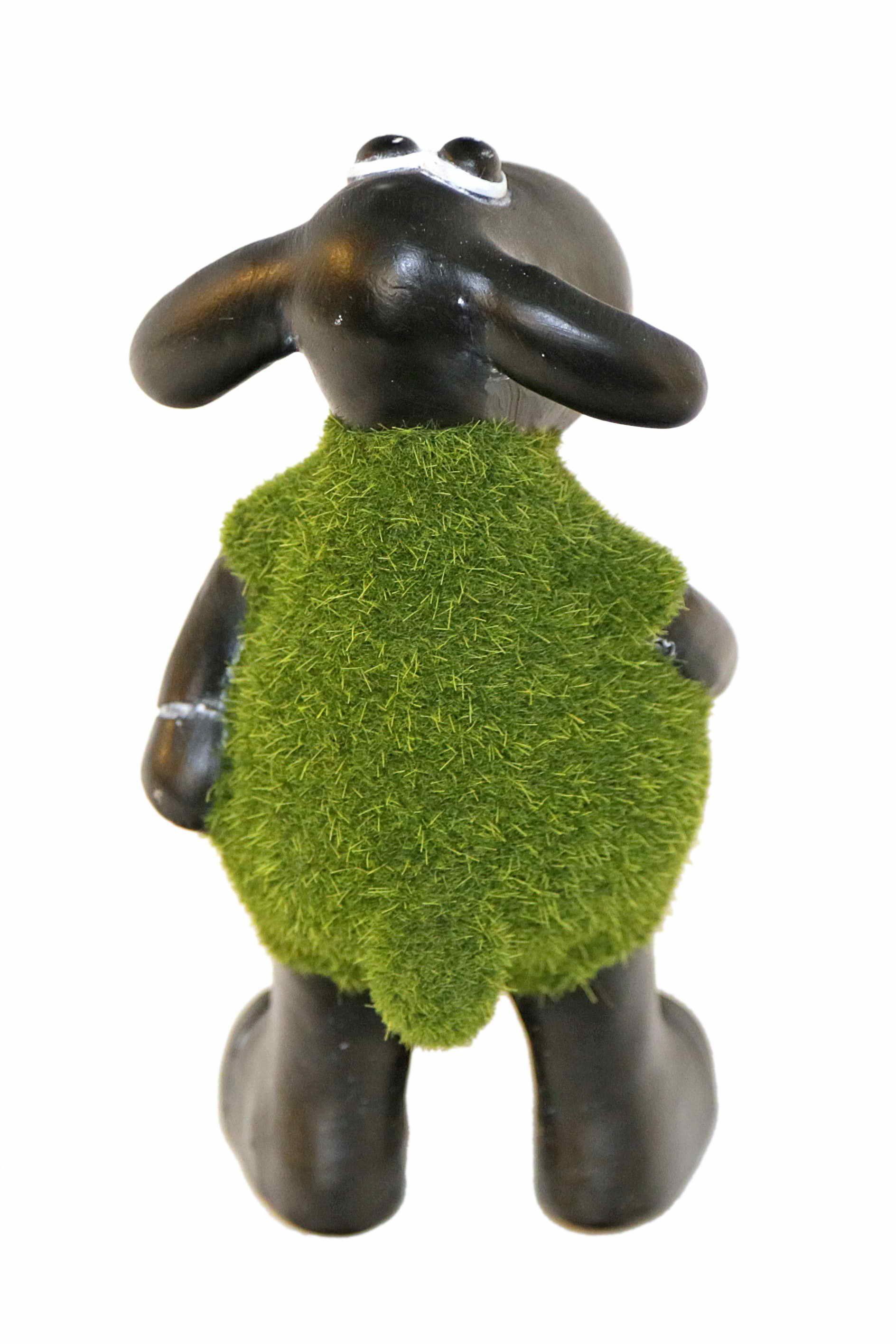 Casa Collection by Jänig Dekofigur Schaf grün (mit Rasenfell) auf 2 Beinen stehend, Höhe: 18cm, Dekofigur Schaf