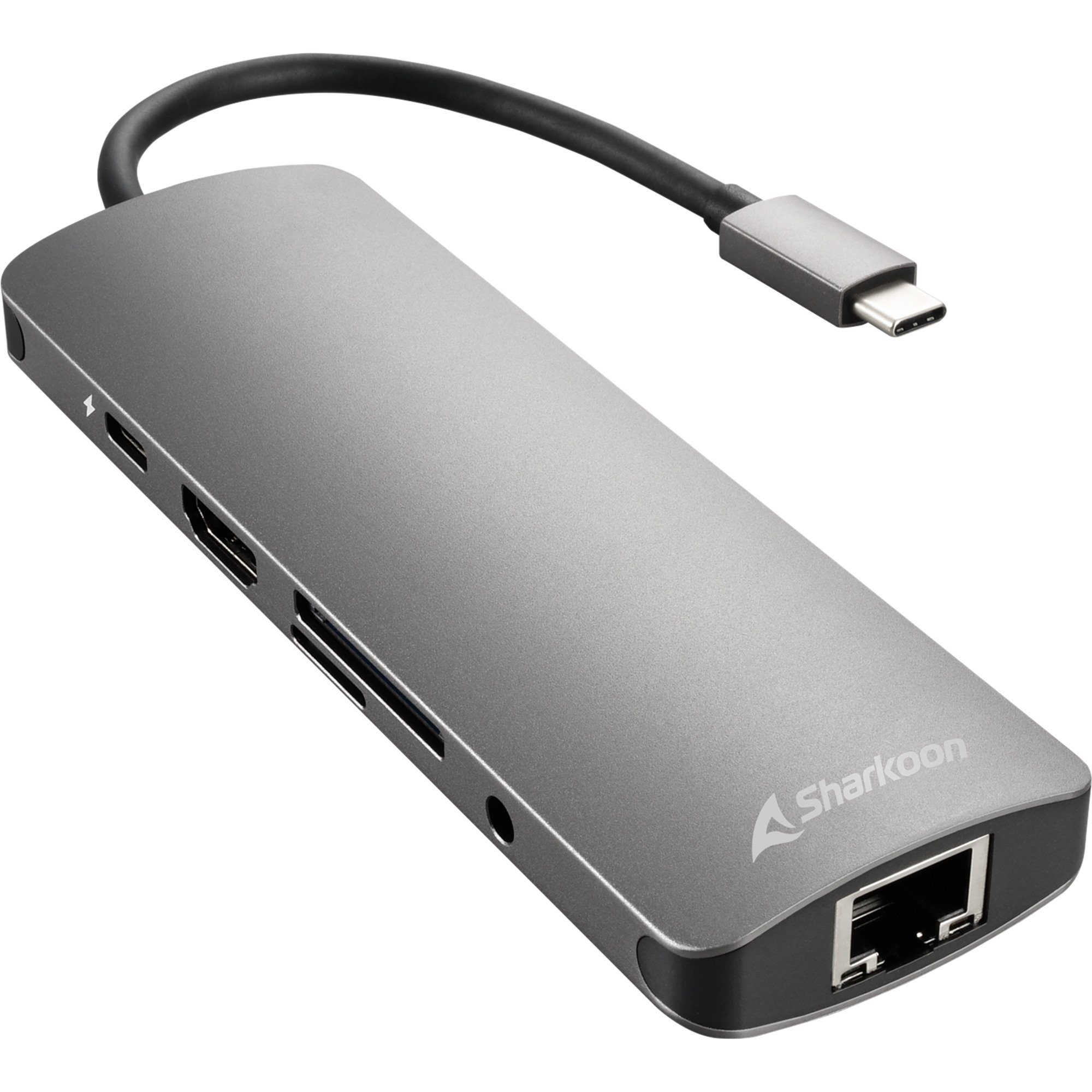Sharkoon Laptop-Dockingstation Sharkoon USB 3.0 Type C Combo Adapter,  Geeignet für: PC, MacBook, Notebook