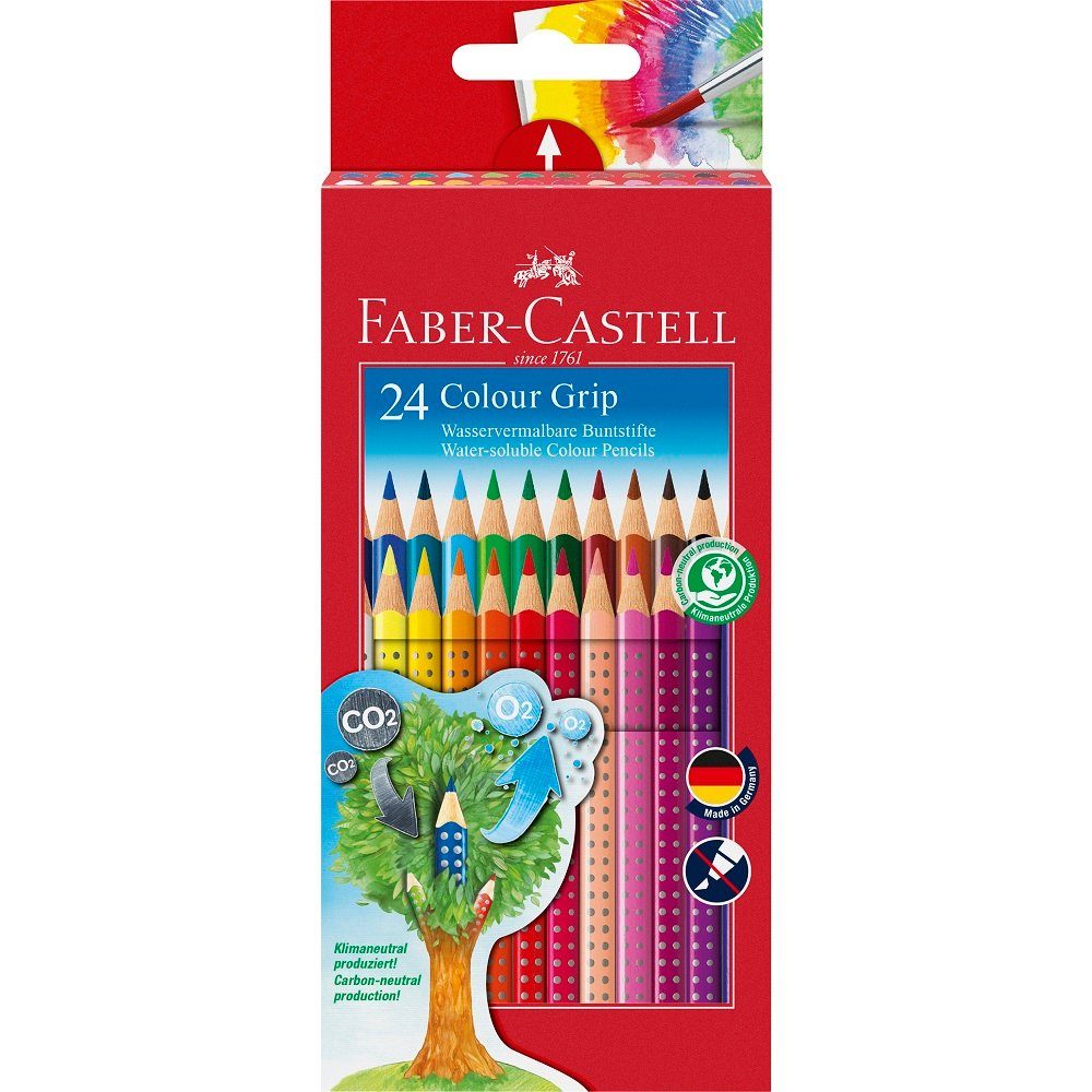 CLASSIC farbsortiert Buntstifte 24 Faber-Castell GRIP Buntstift
