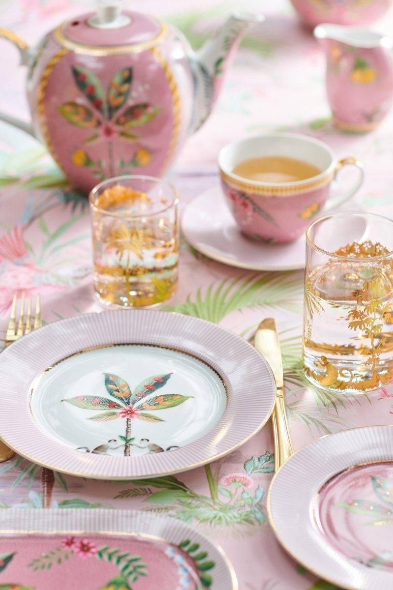 PiP Studio Espressotasse La Majorelle Pink Espressotasse m Untere Set2, Porzellan, Set/2 Espresso Cups & Saucers La Majorelle Pink 120ml