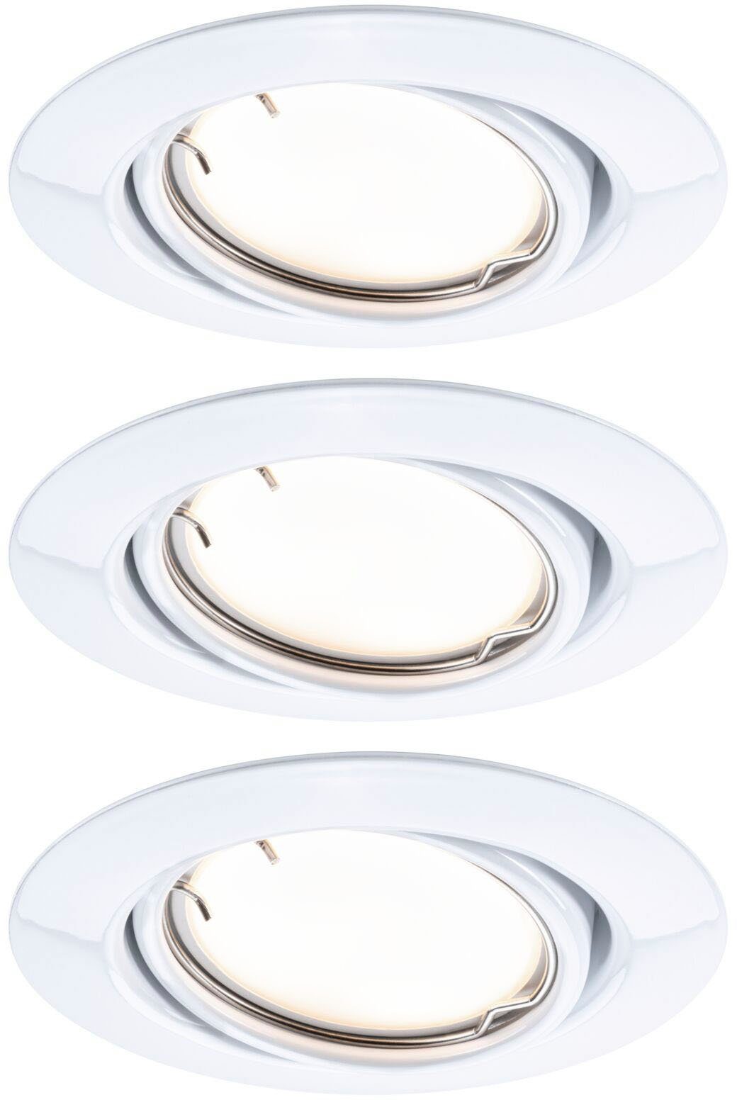 Paulmann LED Einbauleuchte Base 3x430lm 230V, LED fest integriert, Warmweiß, Zigbee Basisset