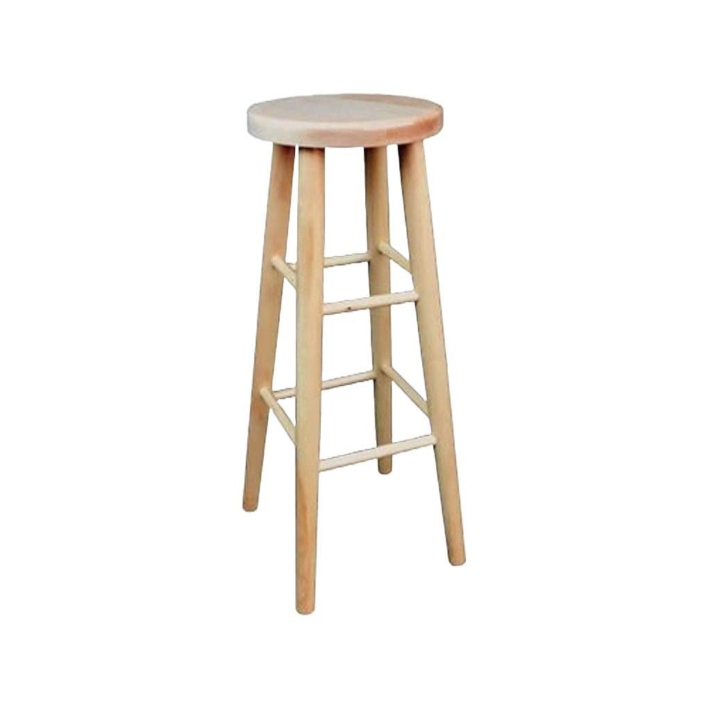 Barhocker Luxus Rund Sitzhocker Holzhocker Massivholz Hocker Barhocker