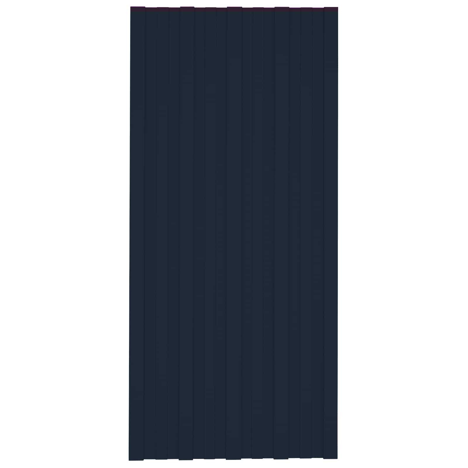 vidaXL Terrassendach Dachpaneel 12 Stk. Anthrazit 100 x 45 cm Verzinkter Stahl, (12-St)
