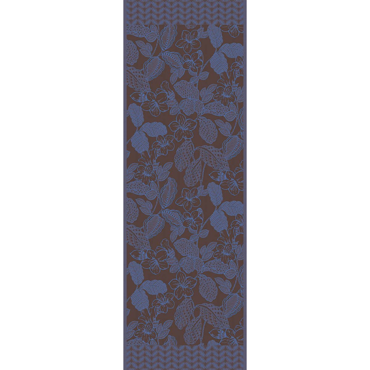 Le Jacquard Francais Tischläufer Tischläufer Sulawesi Terreindigo 50x150 cm, jacquard-gewebt