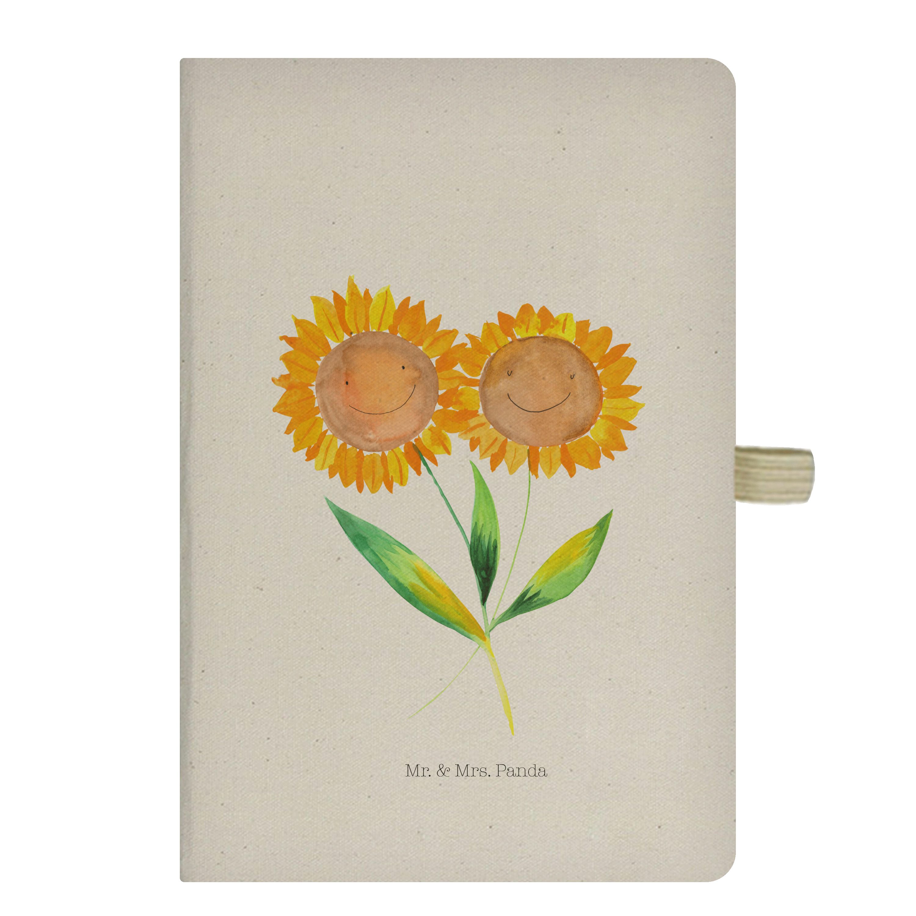 Mr. & Mrs. Panda Notizbuch Blume Sonnenblume - Transparent - Geschenk, Pflanzen, Notizblock, Gar Mr. & Mrs. Panda, Stilvolles Design