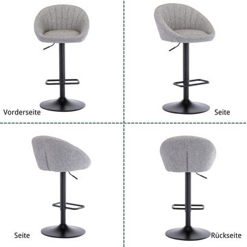 WAHSON OFFICE CHAIRS Barhocker höhenverstellbar drehbar Barstuhl aus Handtuchstoff 2er Set