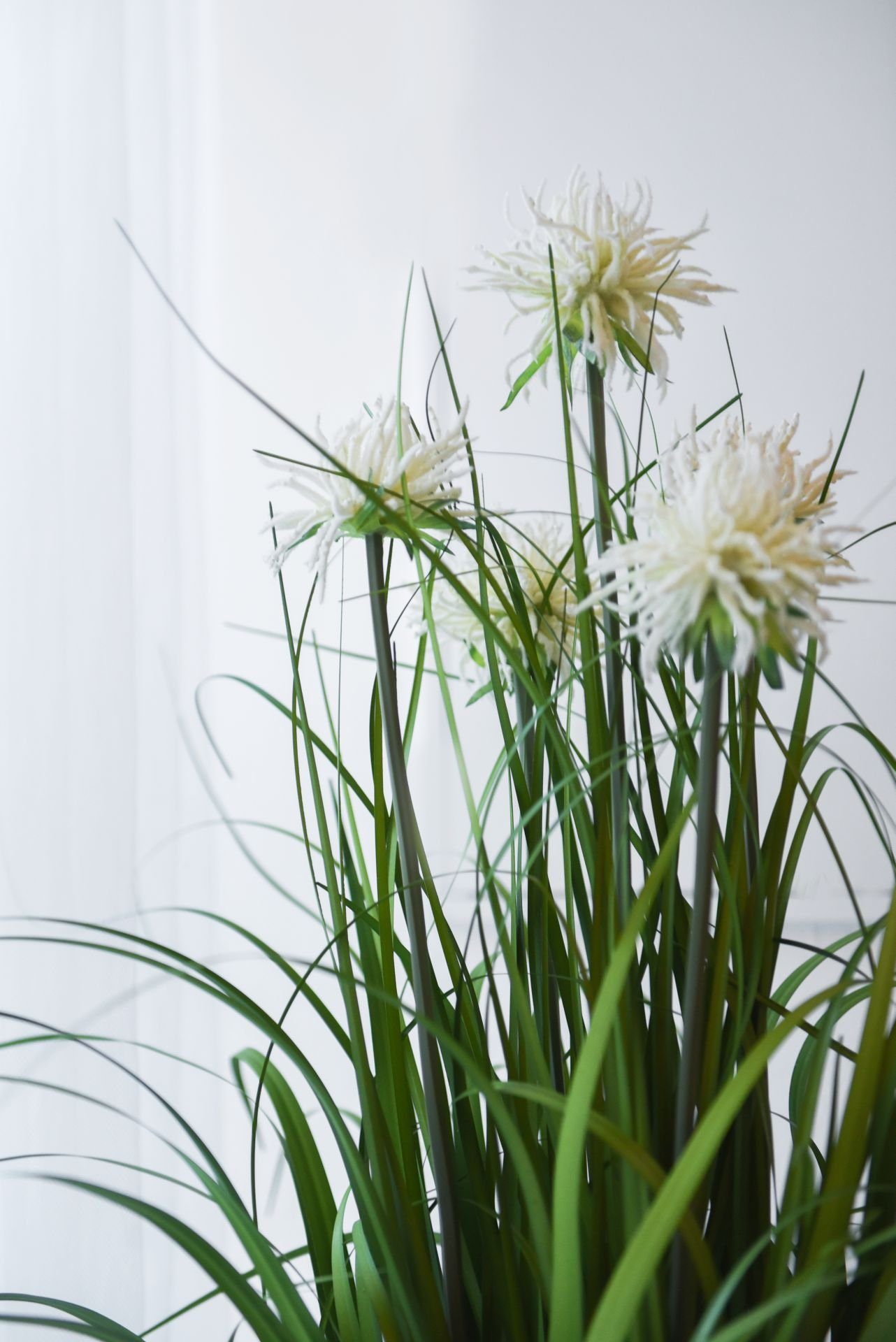 - NEVA 78 Kunstpflanze Blüten mit Höhe cm, Kunstgras cm weißen Kunstpflanze 18x78 VIVANNO,