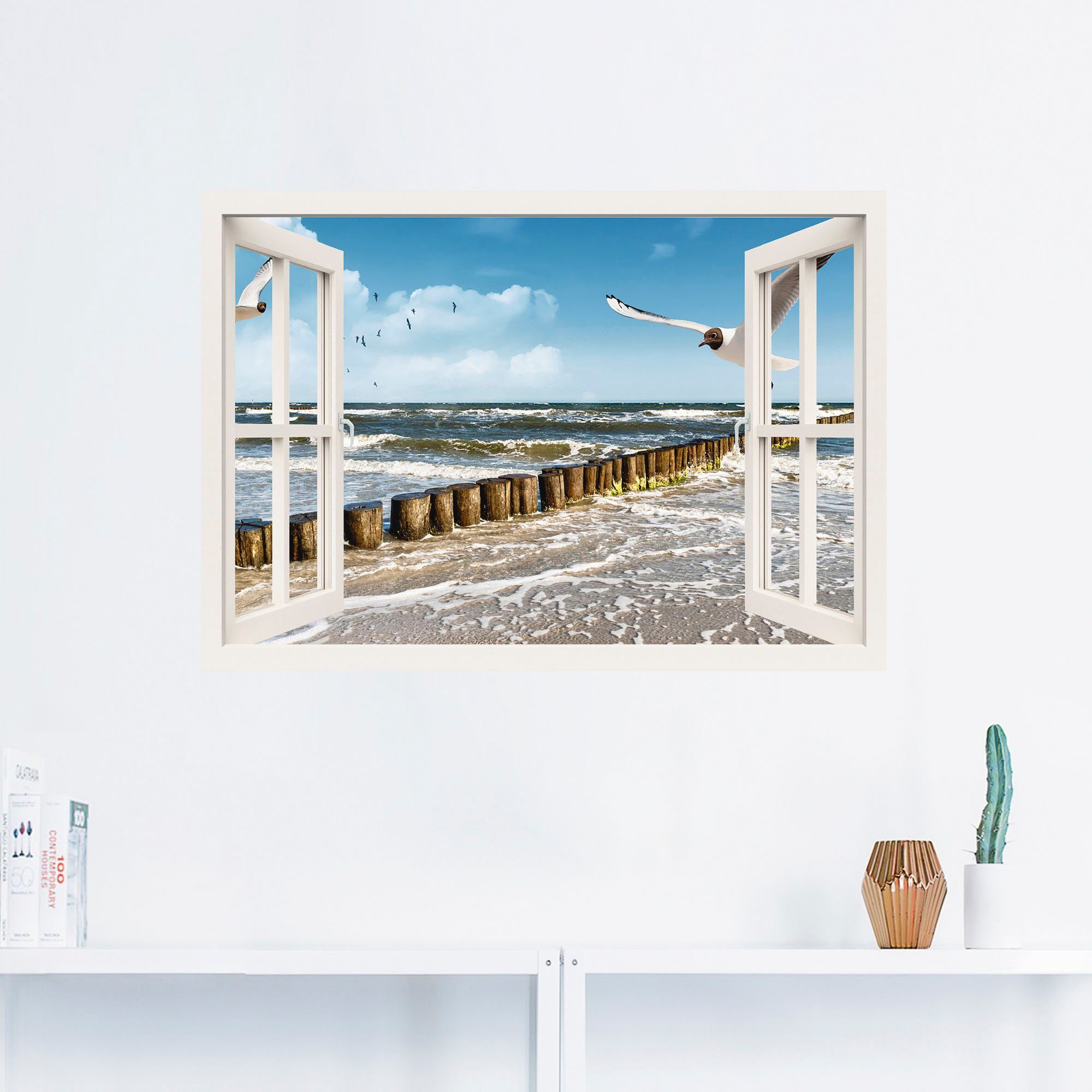 Artland Wandbild Fensterblick - Ostsee, Fensterblick günstig online kaufen