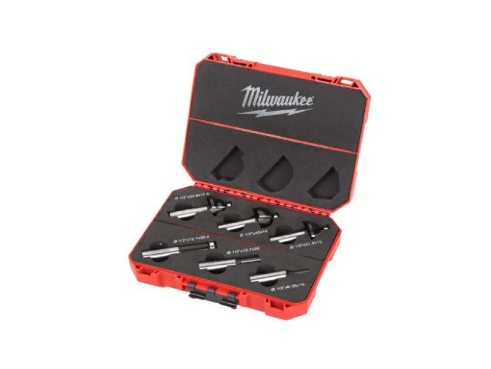 Milwaukee Fräser-Set MILWAUKEE Holzfräser 12,7 mm Satz 6-teilig