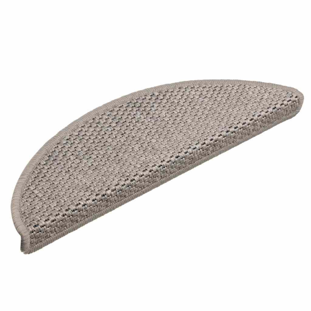 vidaXL Stufenmatte Stufenmatten Selbstklebend Sisal-Optik 30Stk. 56x17x3cm Silbern, Höhe: 3 mm