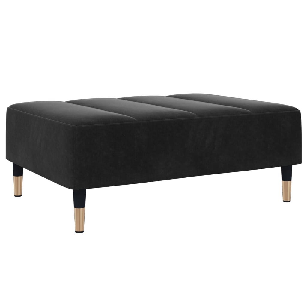vidaXL Polsterhocker Fußhocker Schwarz 77x55x31 cm günstig online kaufen
