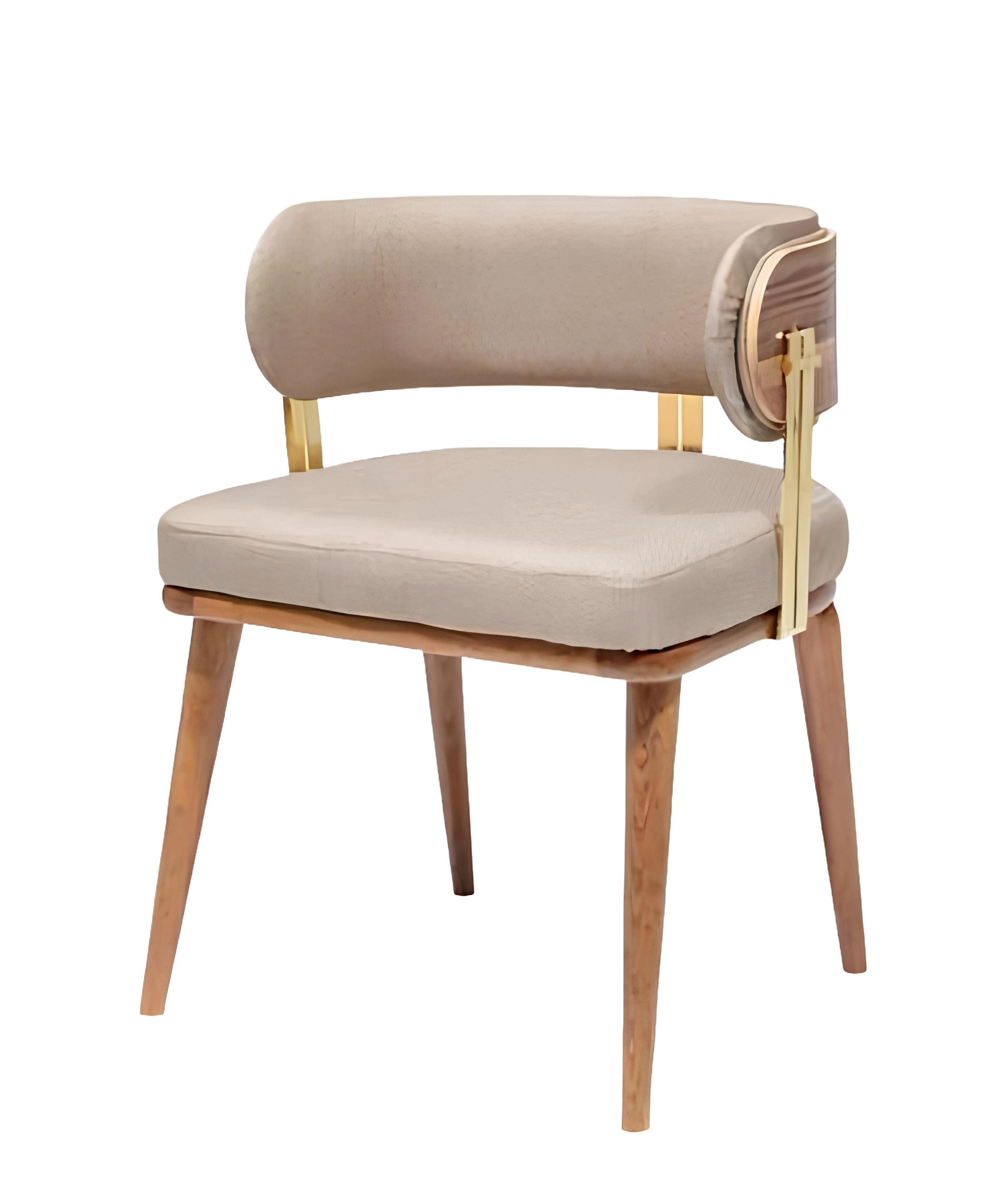 Esszimmerstuhl Braun-Beige Holz Essstuhl - Klassisch, Chic, Gemütlich, Hochwertig