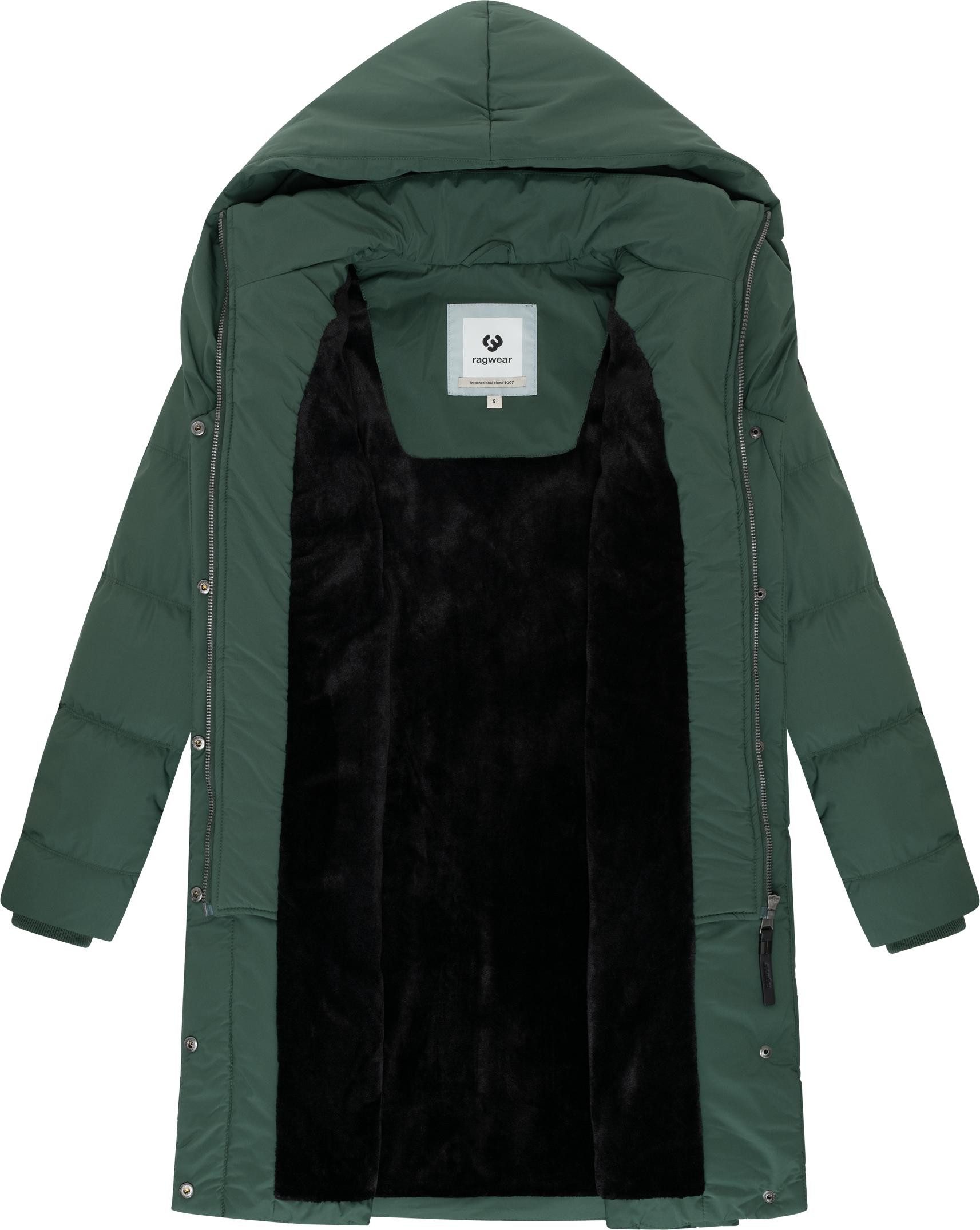Ragwear Steppmantel Natalka Soft YOUMODO Warmer Wintermantel mit hohem Kragen und Kapuze