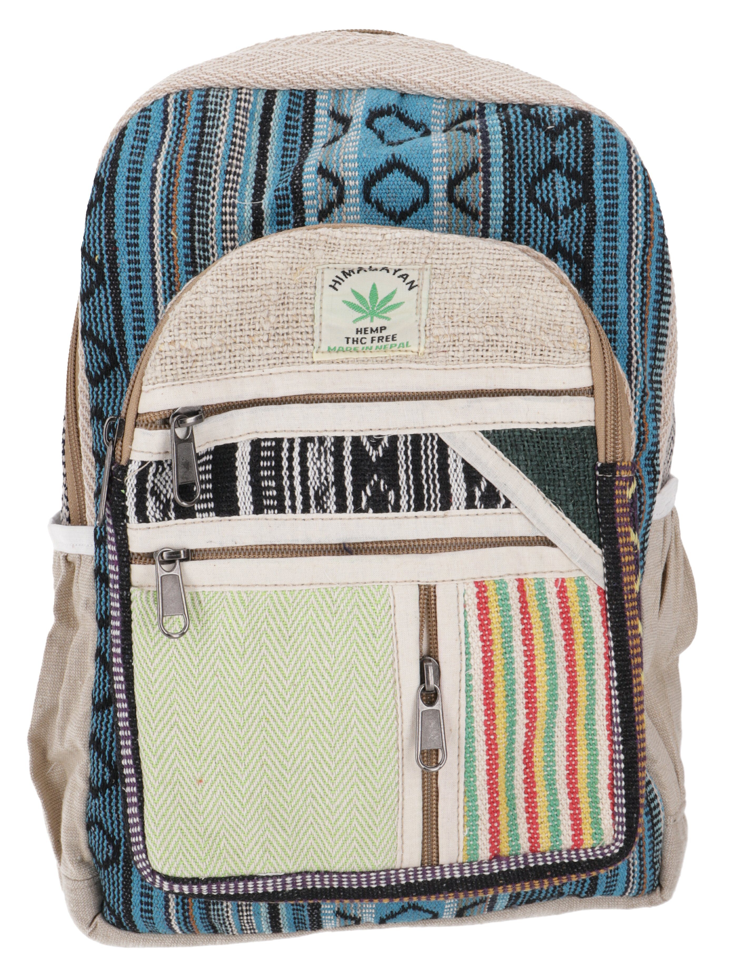Guru-Shop Freizeitrucksack Bunter Ethno Hanf Rucksack günstig online kaufen