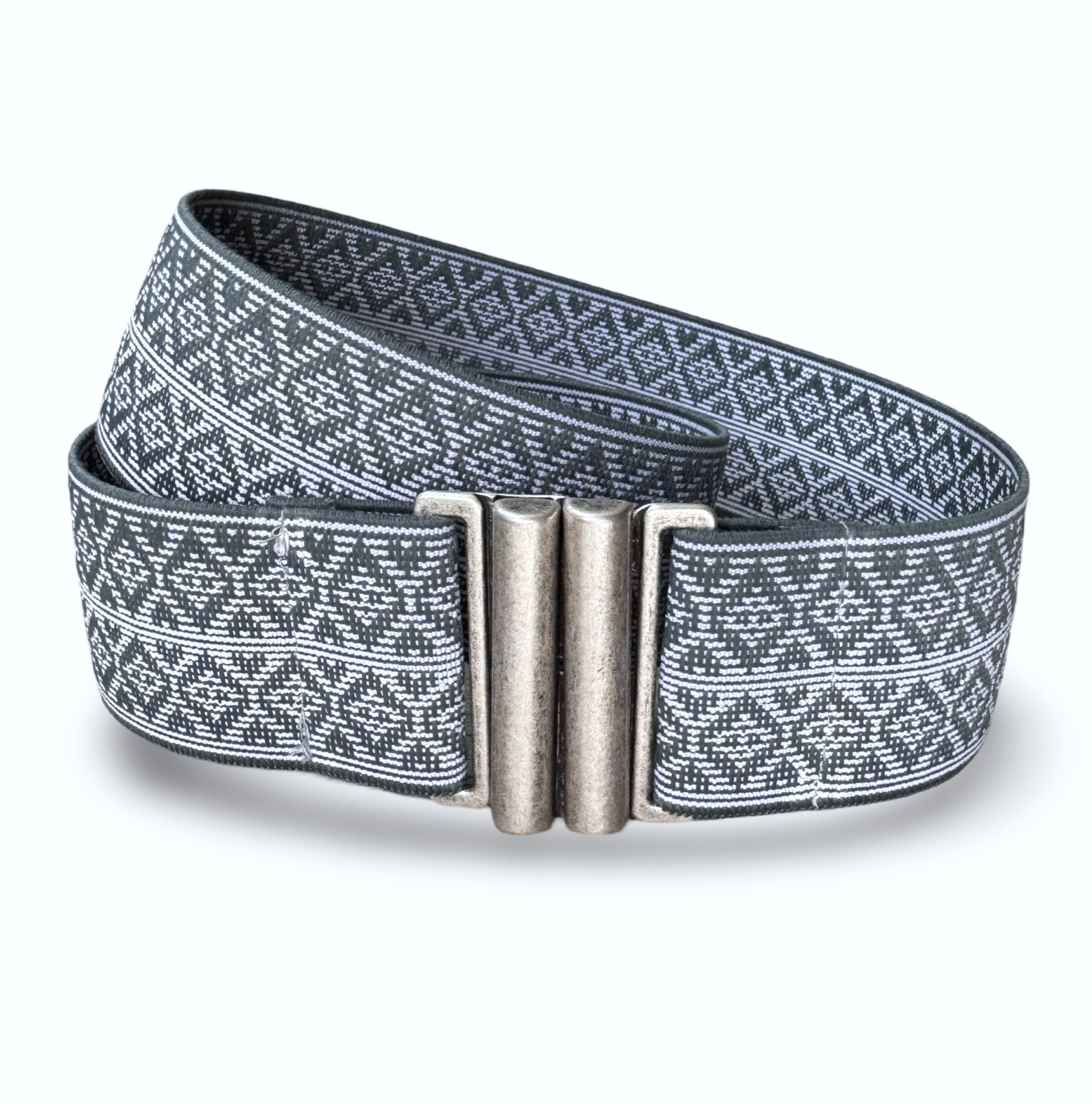 Hartmann-Knöpfe Stretchgürtel blau/grau oder grün/grau Tracht günstig online kaufen