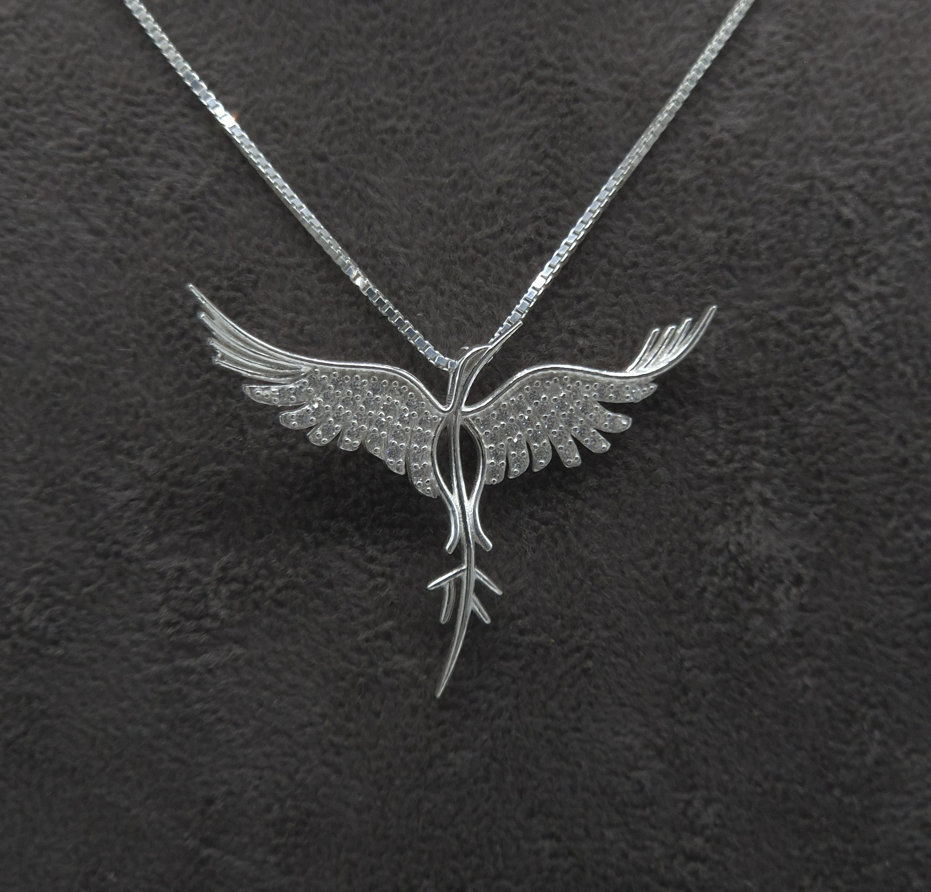 NAHLE Kette mit Anhänger Silber Drache Phoenix Halsschmuck Anhänger (2-tlg., inklusive Schmuckbox), 925er Silberkette mit Phoenix-Symbol – elegant und vielseiti – Bild 2 von 5