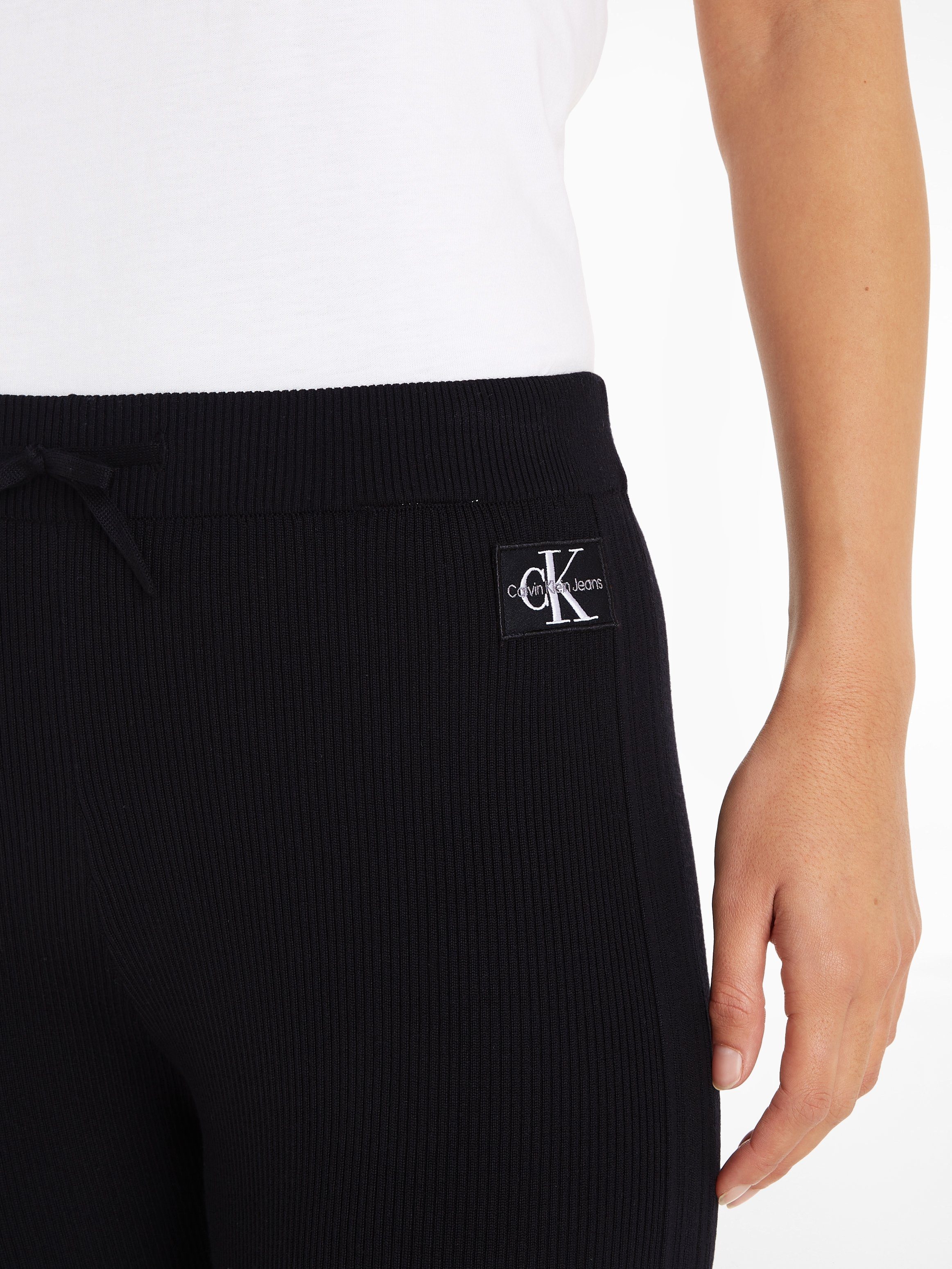 STRAIGHT PANTS BADGE KNITTED Klein Calvin Jeans Jerseyhose