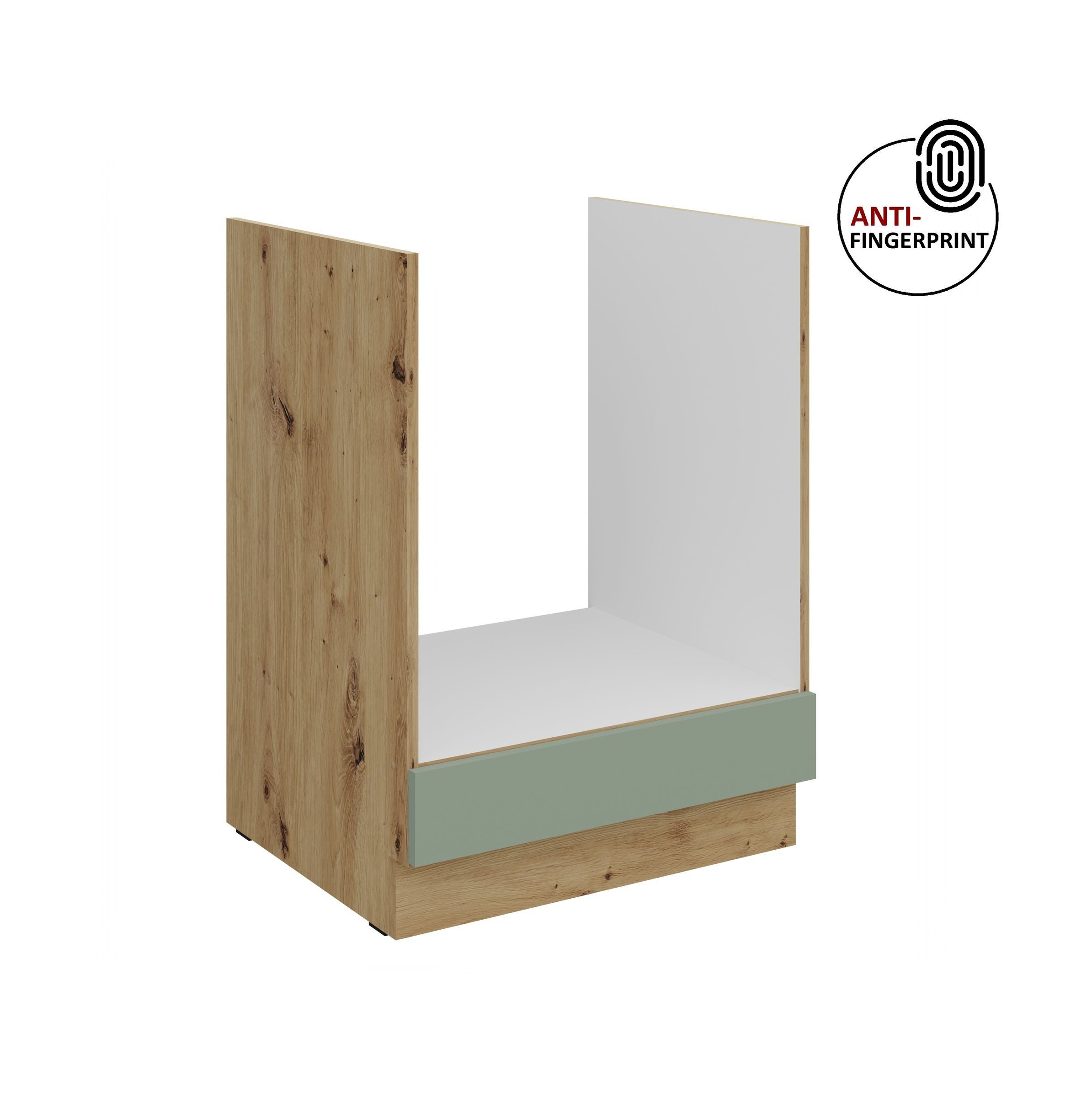 Küchen-Preisbombe Herdumbauschrank 60 cm Küche ARIA Aquamarin ultra matt Anti Fingerprint Küchenzeile