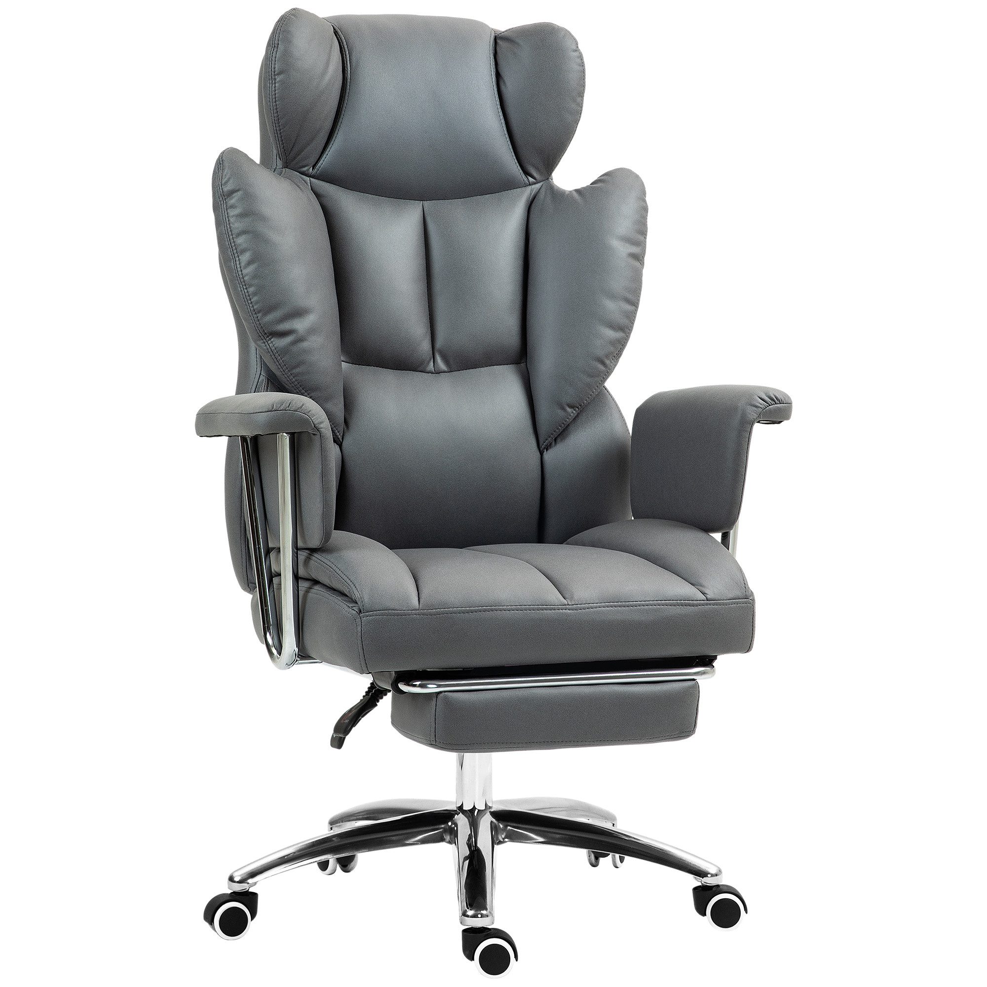 HOMCOM Schreibtischstuhl mit Liegefunktion, Fußstütze, ergonomisch, günstig online kaufen