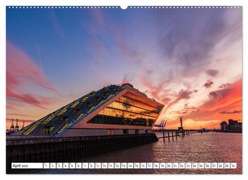 CALVENDO Wandkalender Hafenimpressionen Hamburg 2023 (Premium, hochwertiger DIN A2 Wandkalender 2023, Kunstdruck in Hochglanz)