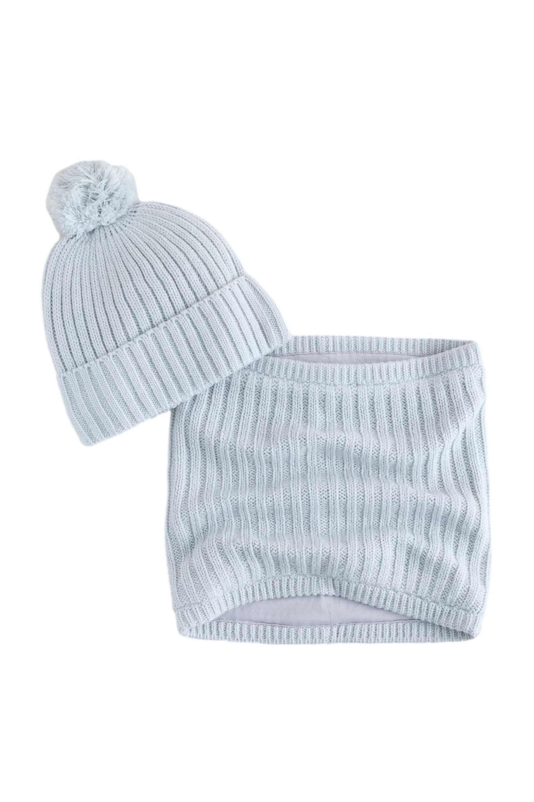 Next Beanie Bommelmütze und Schlauchschal im 2er-Set (2-St)