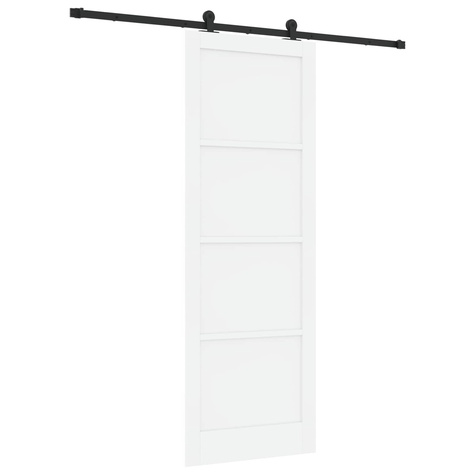 vidaXL Haustür Schiebetür ORKDAL Weiß 83 x 232 cm Massives Kiefernholz (1-St)