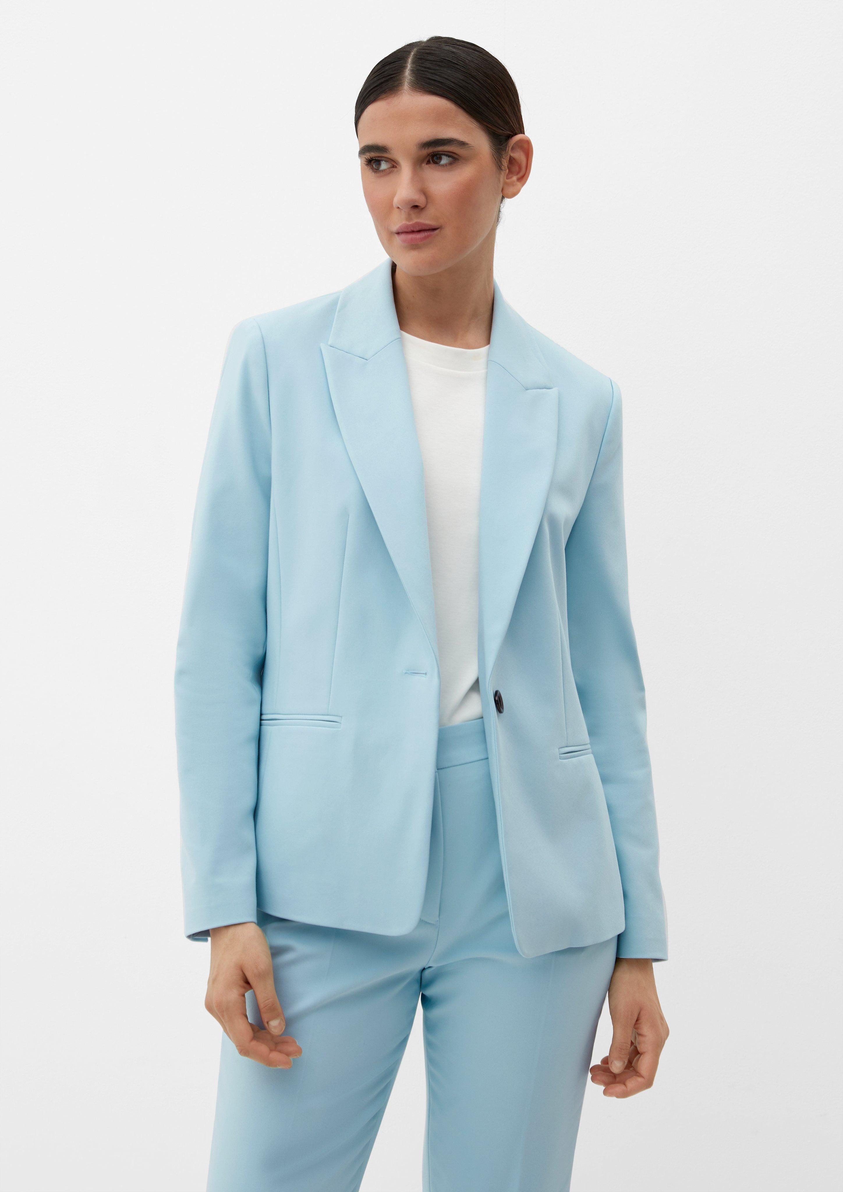 s.Oliver BLACK LABEL Blazer met knoopsluiting in marineblauw online kopen | P&C
