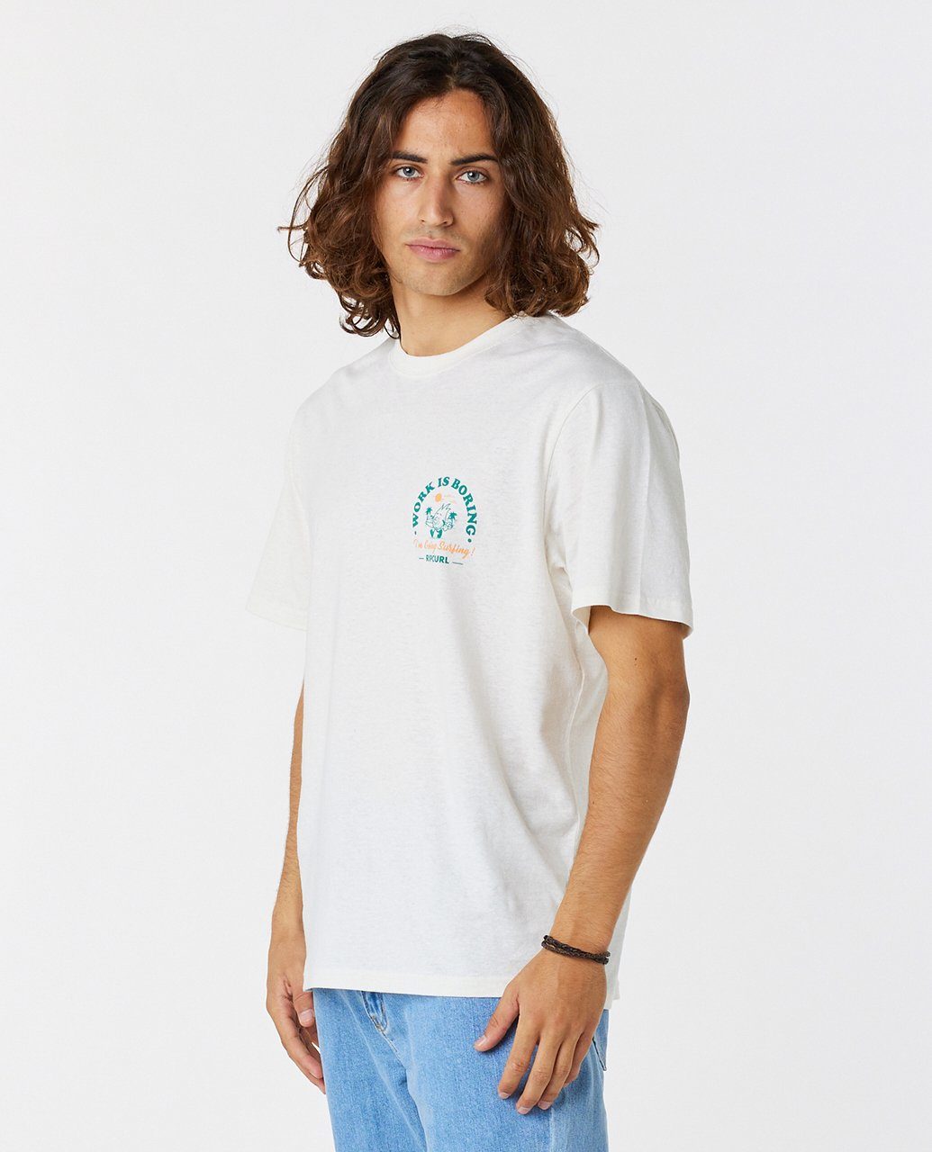 Shaper Print-Shirt Kurzärmeliges Adress Curl T-Shirt Rip